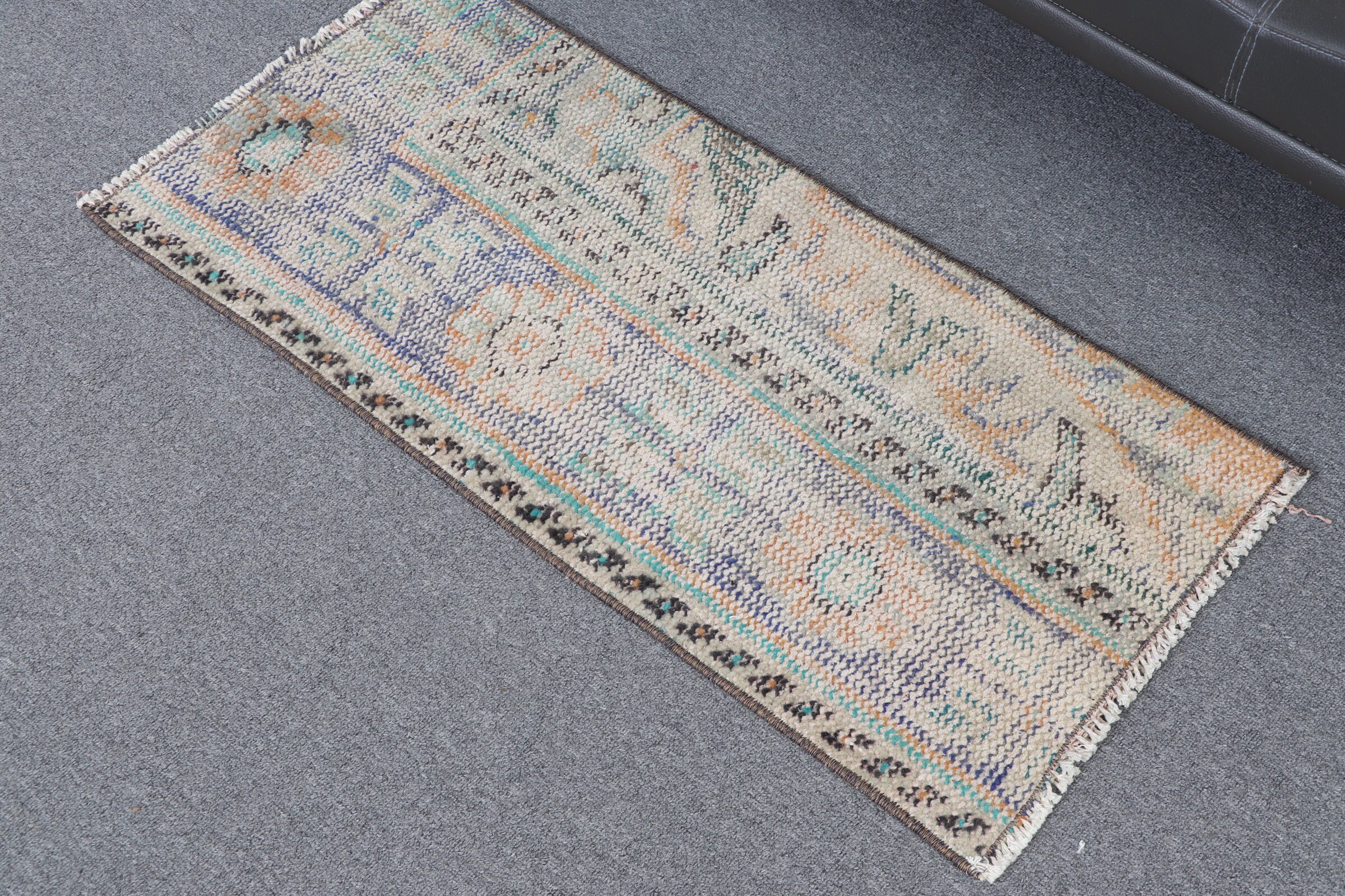 Rugs for Door Mat, Kitchen Rugs, 1.5x3.2 ft Small Rugs, Vintage Rug, Turkish Rugs, Bath Rug, Cool Rug, Beige Floor Rug, Bedroom Rug