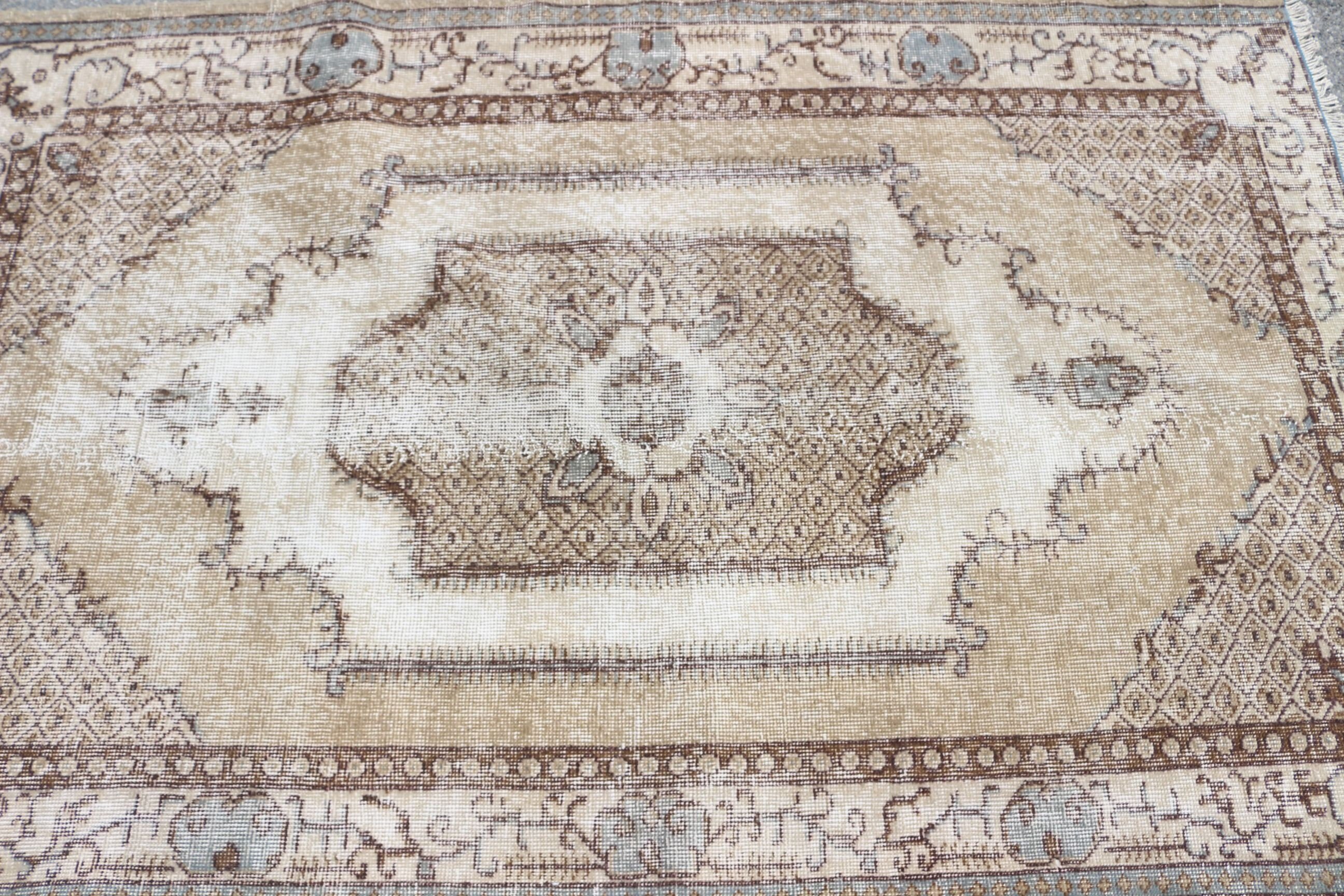 Kitchen Rugs, Rugs for Living Room, 6.5x6.1 ft Area Rug, Indoor Rug, Ethnic Rug, Bedroom Rugs, Vintage Rug, Turkish Rug, Beige Bedroom Rugs