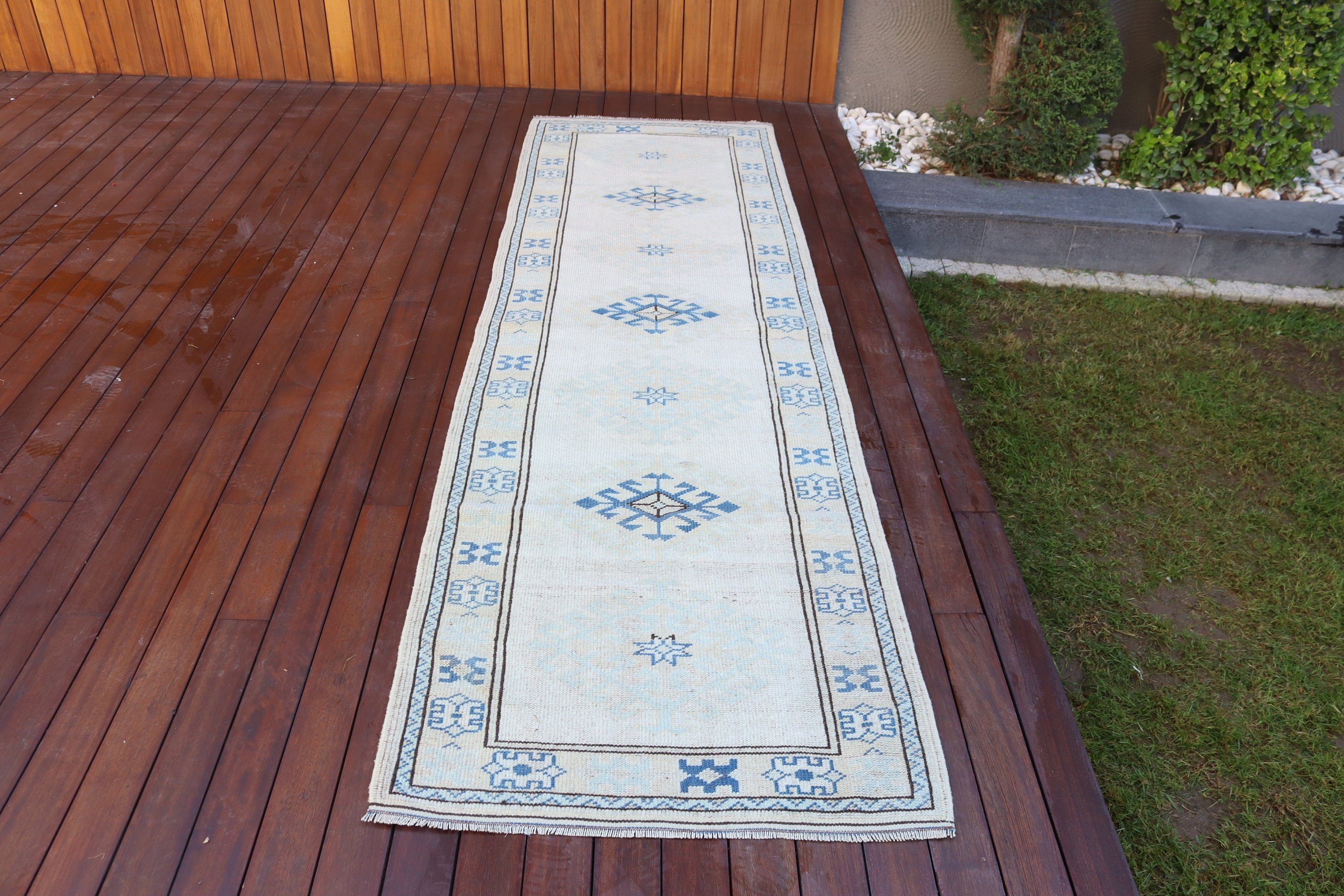 Ev Dekorasyonu Halısı, 2,8x9,3 ft Yolluk Halısı, Koridor Halıları, Modern Halılar, Koridor Halıları, Vintage Halı, Türk Halısı, Bej Yün Halılar, Boho Halılar