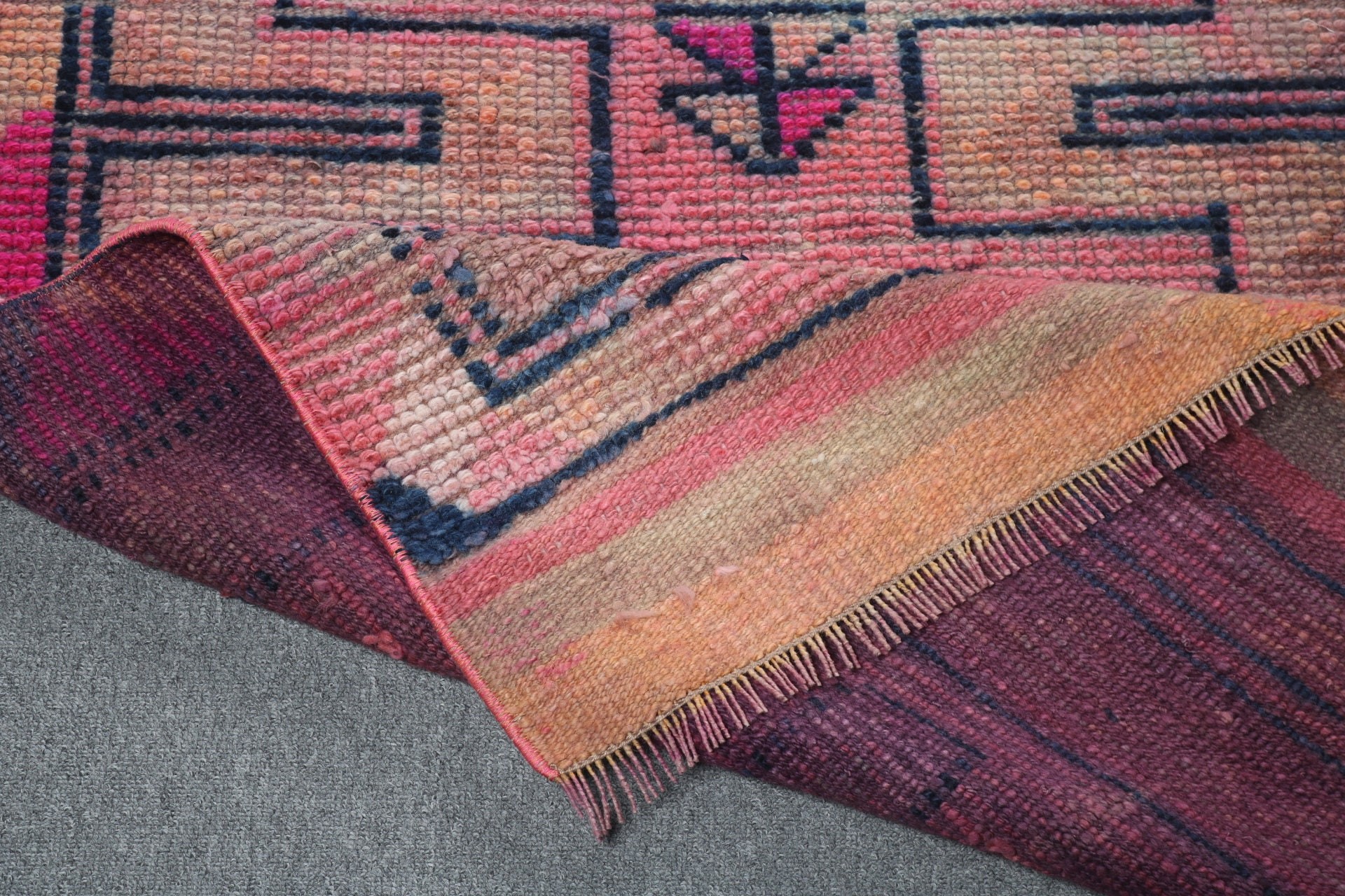 Koridor Halıları, Anadolu Halısı, Lüks Halı, Pembe Yün Halılar, 2,9x10,8 ft Runner Halısı, Vintage Halı, Türk Halısı, Merdiven Halıları, Merdiven Halısı