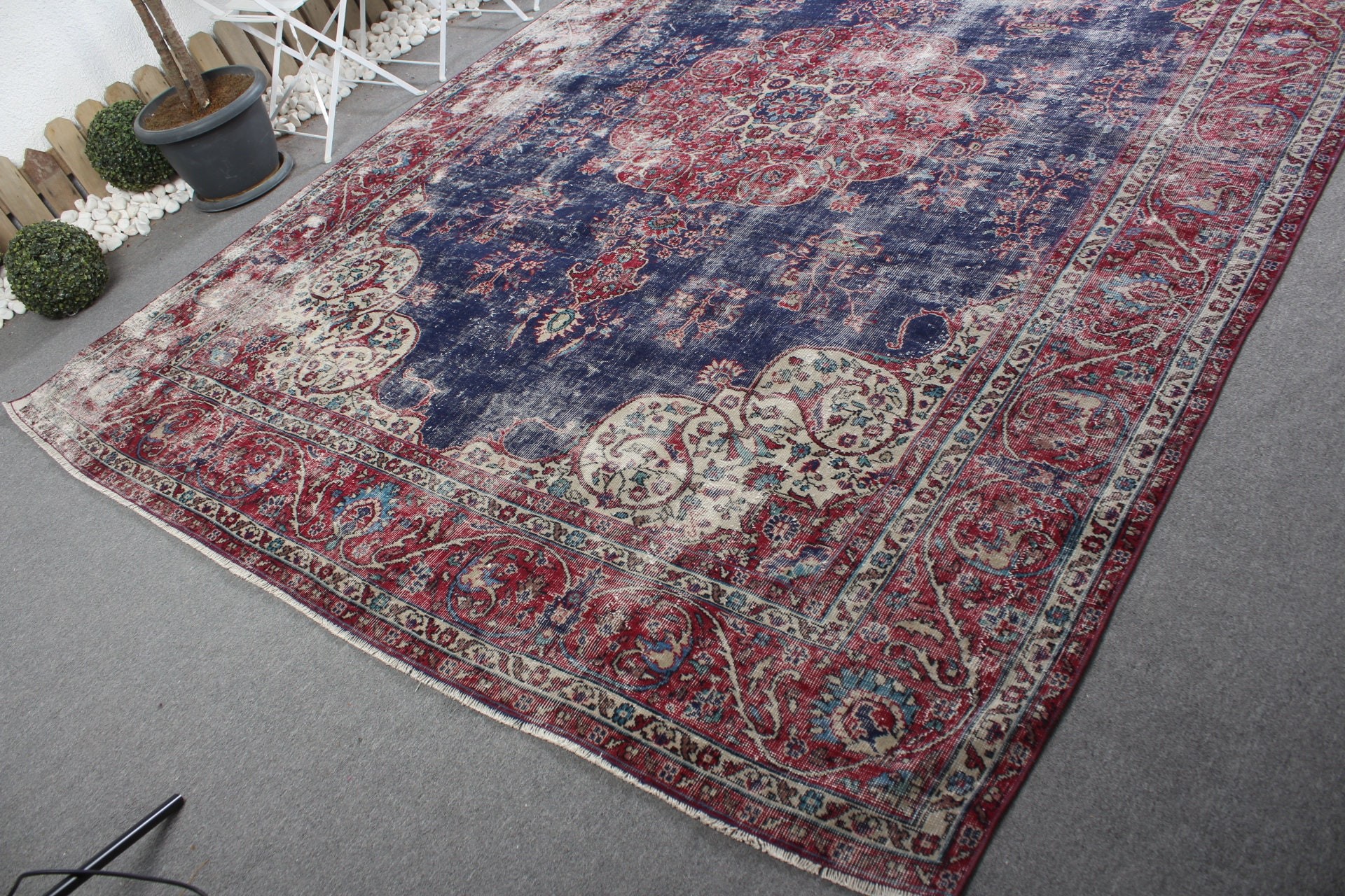 8.3x11.5 ft Oversize Rug, Bedroom Rugs, Custom Rugs, Vintage Rug, Blue Oriental Rugs, Oushak Rug, Dining Room Rugs, Turkish Rugs, Salon Rug