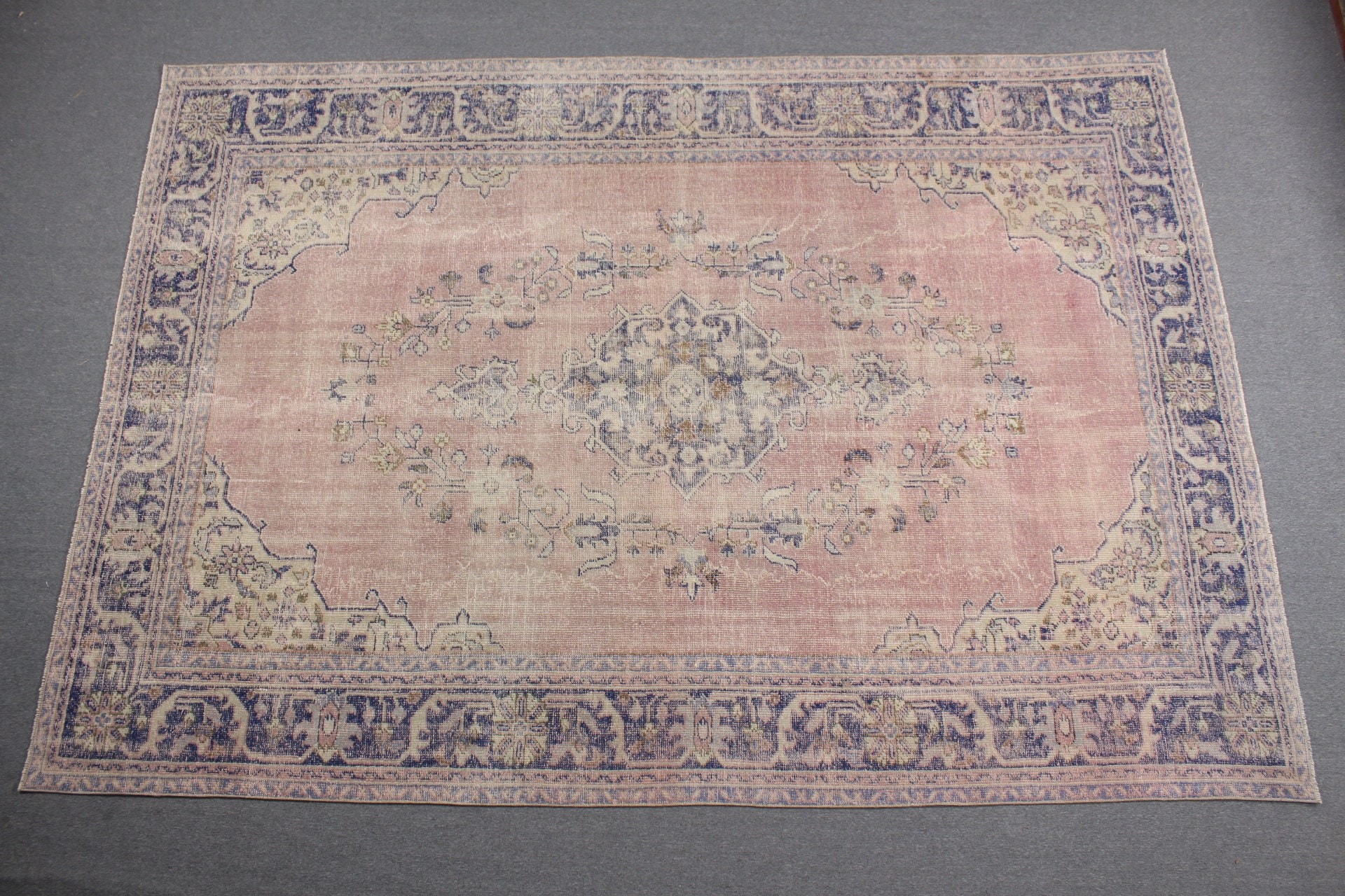 Wedding Rug, Antique Rugs, Turkish Rug, Vintage Rug, Saloon Rug, 8x11.7 ft Oversize Rugs, Living Room Rug, Pink Cool Rug, Bedroom Rugs