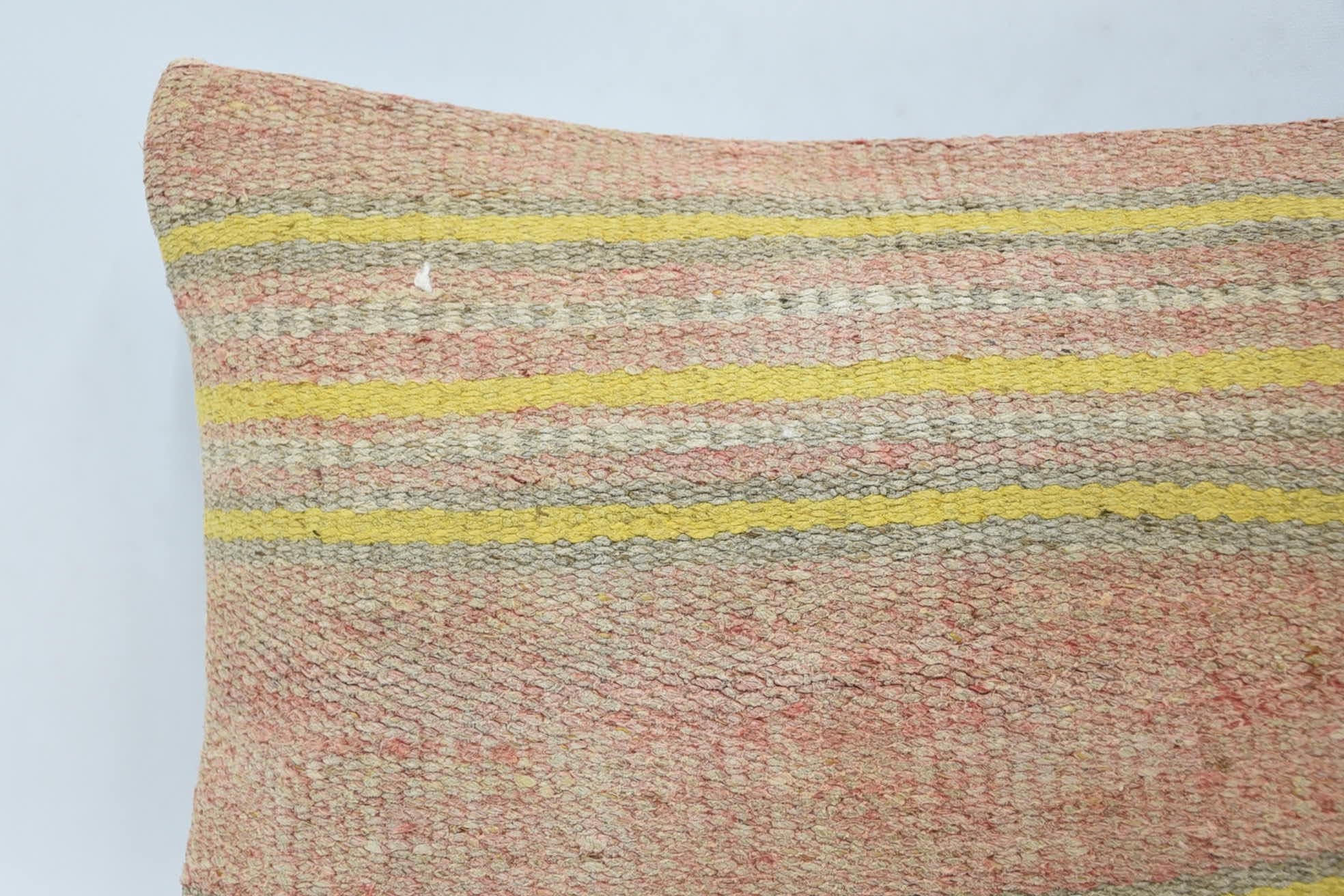 12"x20" Pembe Yastık Kılıfı, Vintage Yastık, Türk Kilim Yastık, Hediye Yastık, Rahat Kırlent Kılıfı