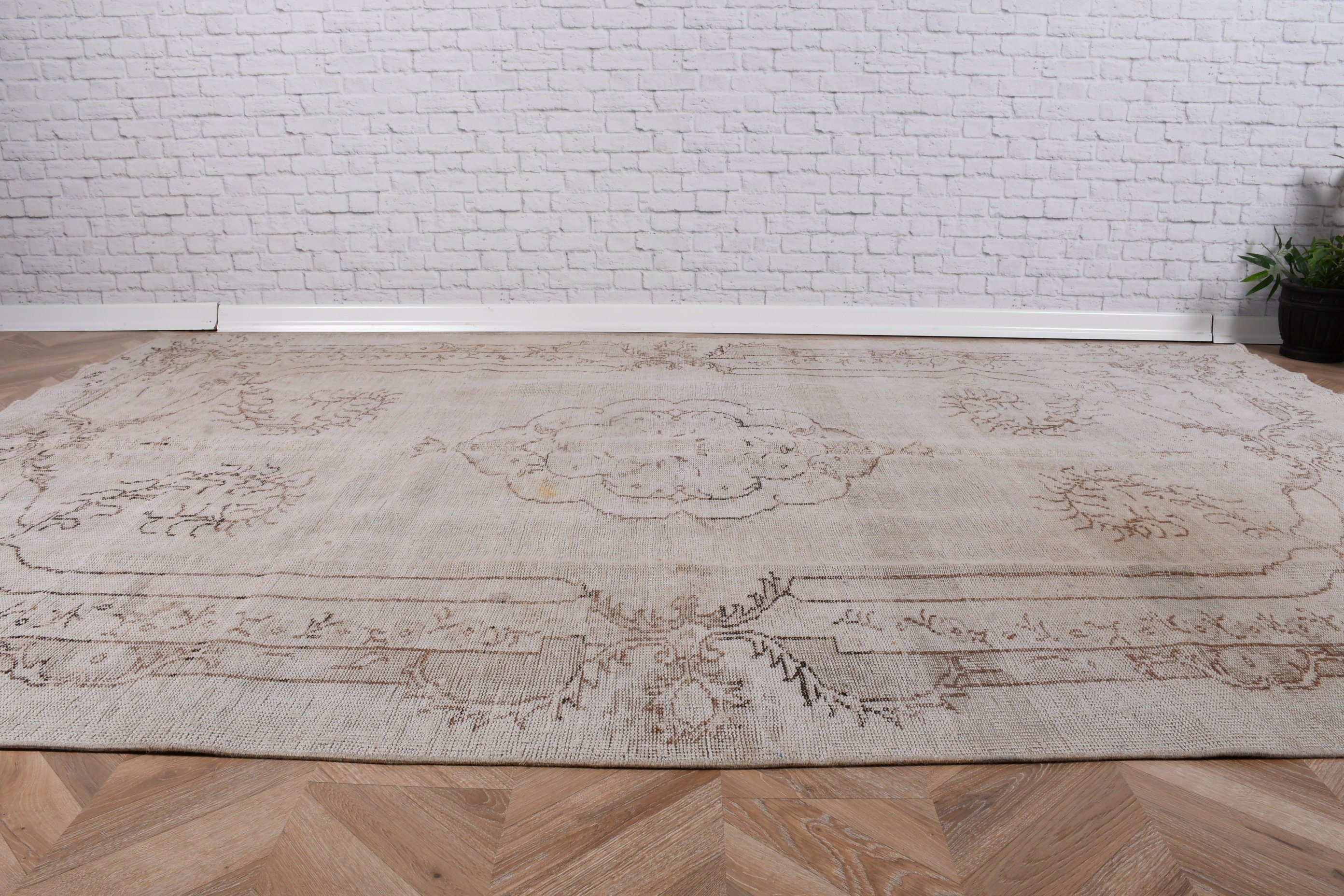 Yatak Odası Halısı, Bej Fas Halısı, Oushak Halıları, 6,2x9,6 ft Büyük Halılar, Yemek Odası Halısı, Vintage Halılar, Ev Dekorasyonu Halıları, Boho Halıları, Türk Halısı