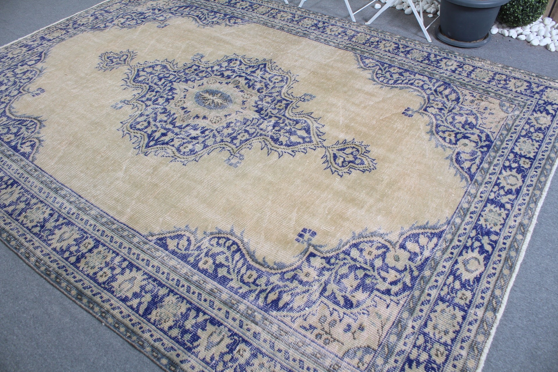 Boho Rug, Anatolian Rug, Saloon Rug, Beige Bedroom Rug, Vintage Rug, Moroccan Rug, Turkish Rugs, 7.4x10.4 ft Oversize Rug, Dining Room Rug