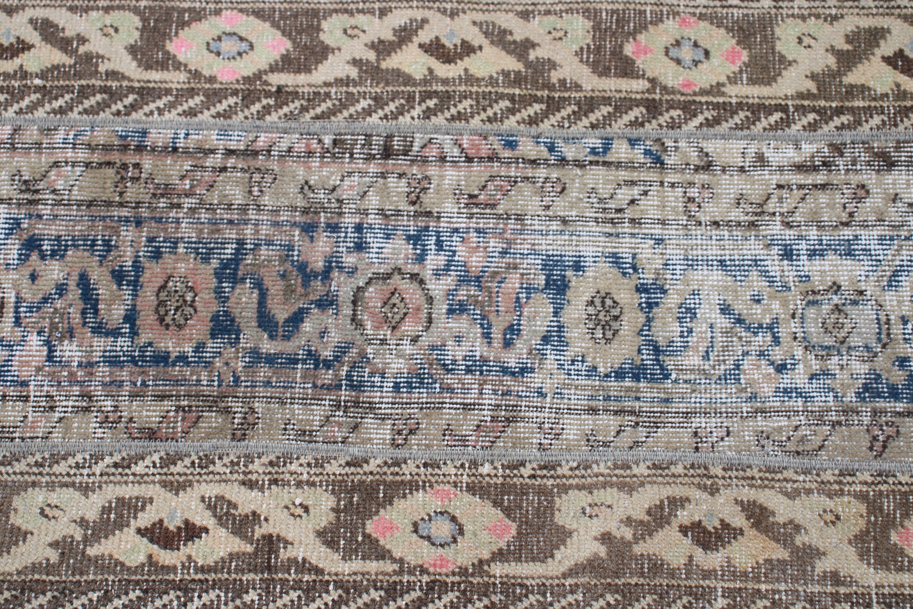 Uzun Yolluk Halıları, Mutfak Halıları, El Dokuma Halıları, Türk Halıları, Kahverengi Oryantal Halı, Yer Halısı, Vintage Halılar, 1.9x5.9 ft Yolluk Halıları