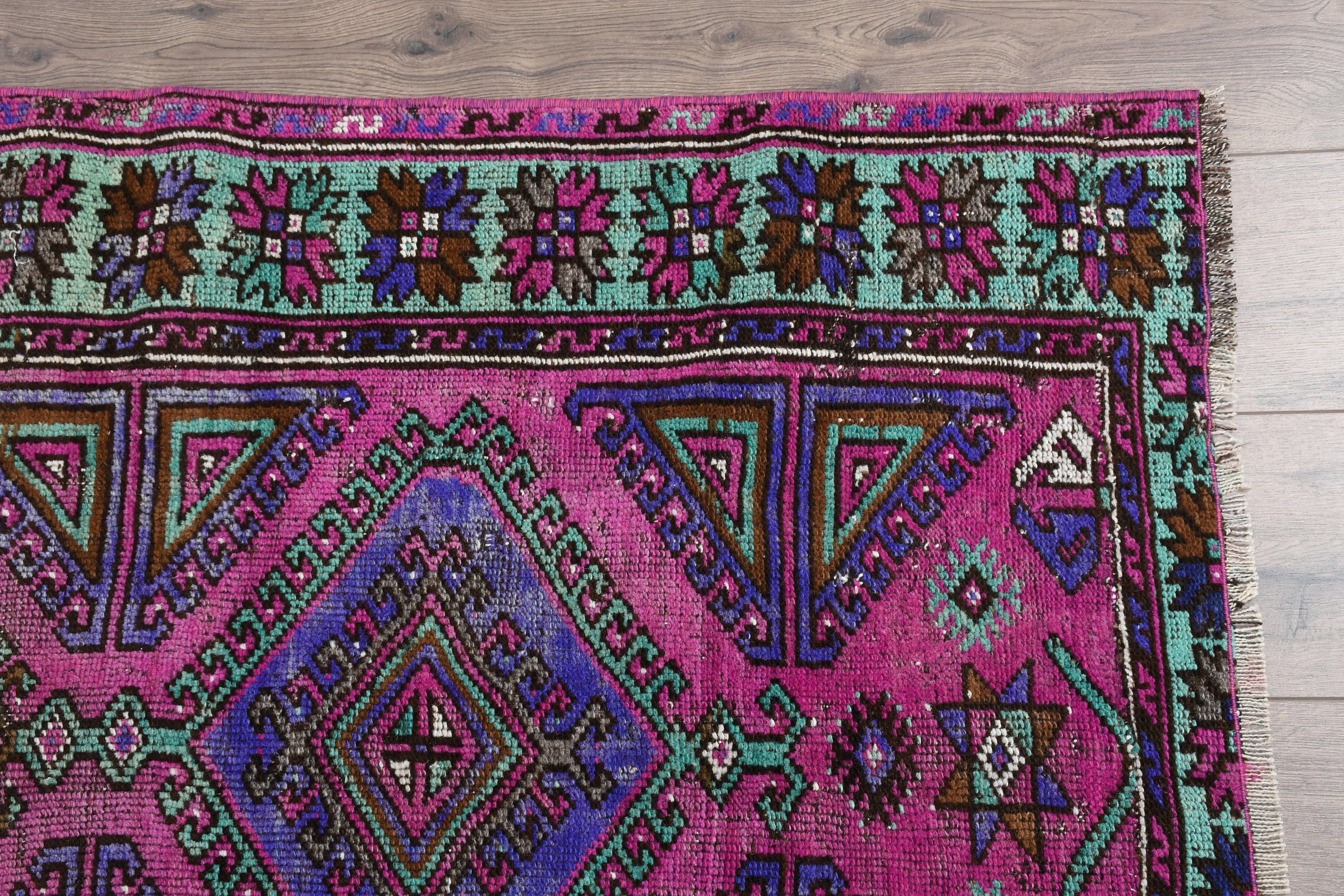 Özel Halı, Vintage Halı, Ev Dekorasyonu Halısı, Pembe Oryantal Halı, Yatak Odası Halısı, Yer Halısı, Mutfak Halıları, 3.2x5.1 ft Accent Halı, Türk Halıları