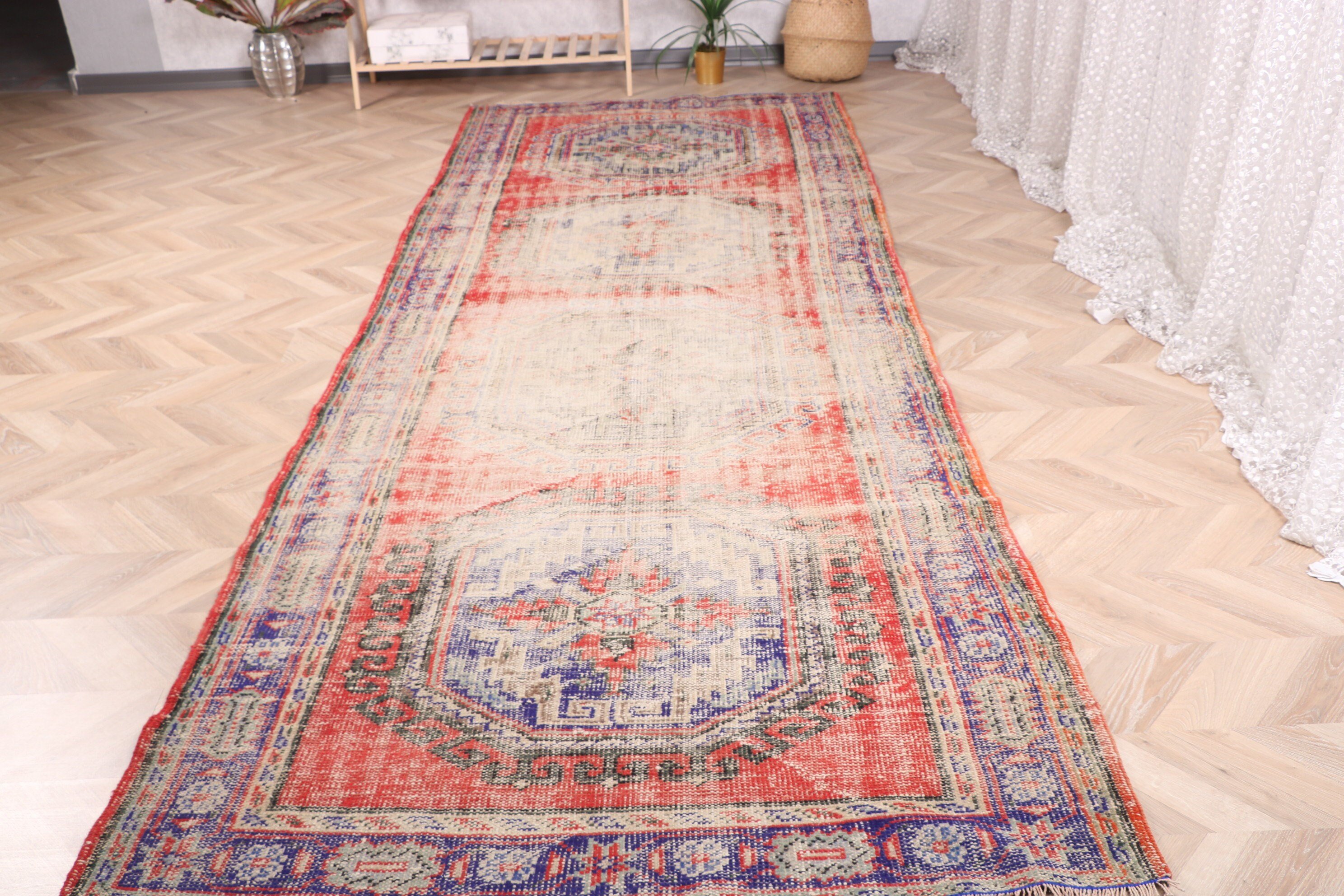 Rugs for Bedroom, Vintage Rugs, Brown Oriental Rug, Salon Rugs, Turkish Rug, Neutral Rugs, Oushak Rugs, 4.9x10.9 ft Large Rug, Bedroom Rug