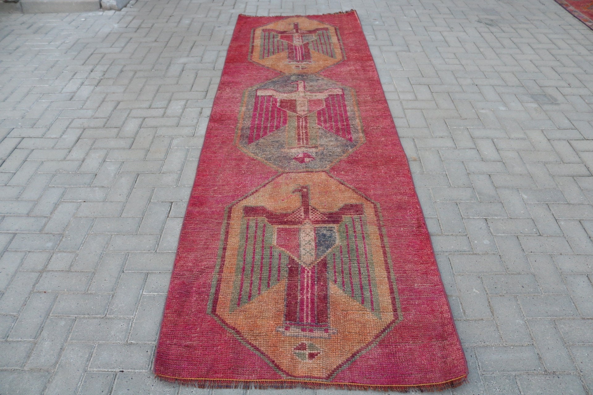 Wool Runner Rug Rugs, 3.2x10.6 ft Runner Rug, Turkish Rug, Floor Rugs, Rugs for Stair, Stair Rug, Vintage Rug, Moroccan Rug, Hallway Rug