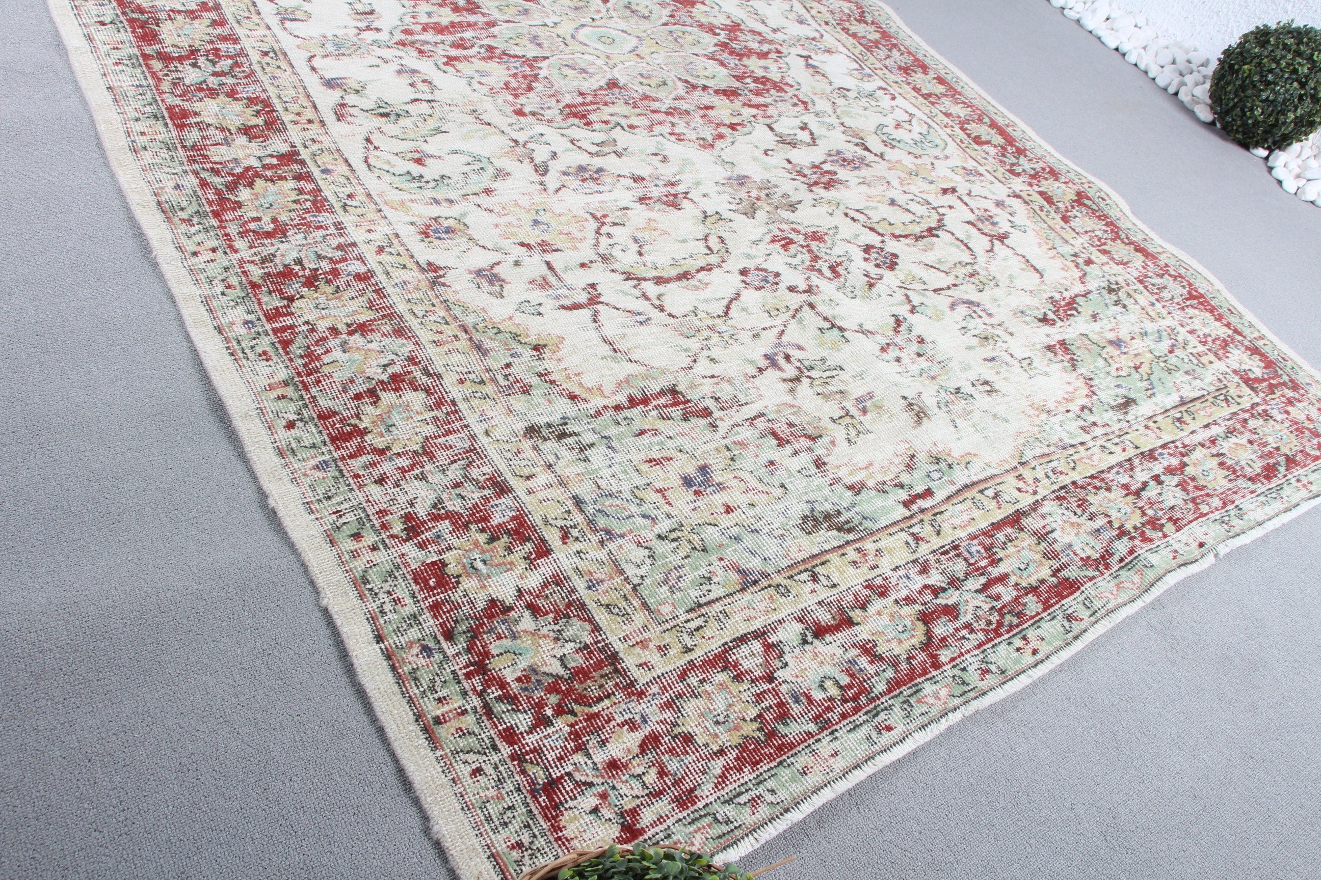 Dorm Rug, Vintage Rug, Antique Rugs, Beige Antique Rug, 5.2x8.2 ft Large Rug, Living Room Rug, Turkish Rug, Anatolian Rugs, Dining Room Rug