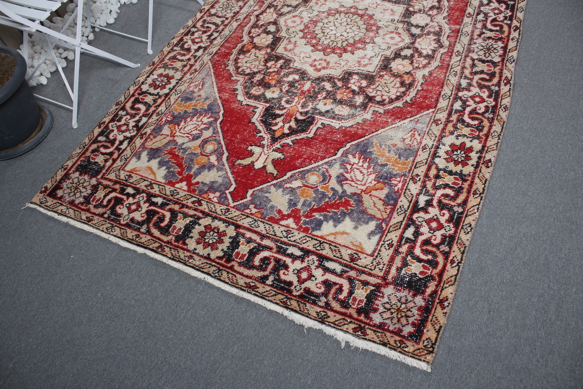 Floor Rug, Bedroom Rug, Antique Rug, Salon Rug, 4.9x8.8 ft Large Rugs, Turkish Rugs, Red Antique Rugs, Old Rug, Vintage Rugs, Anatolian Rug