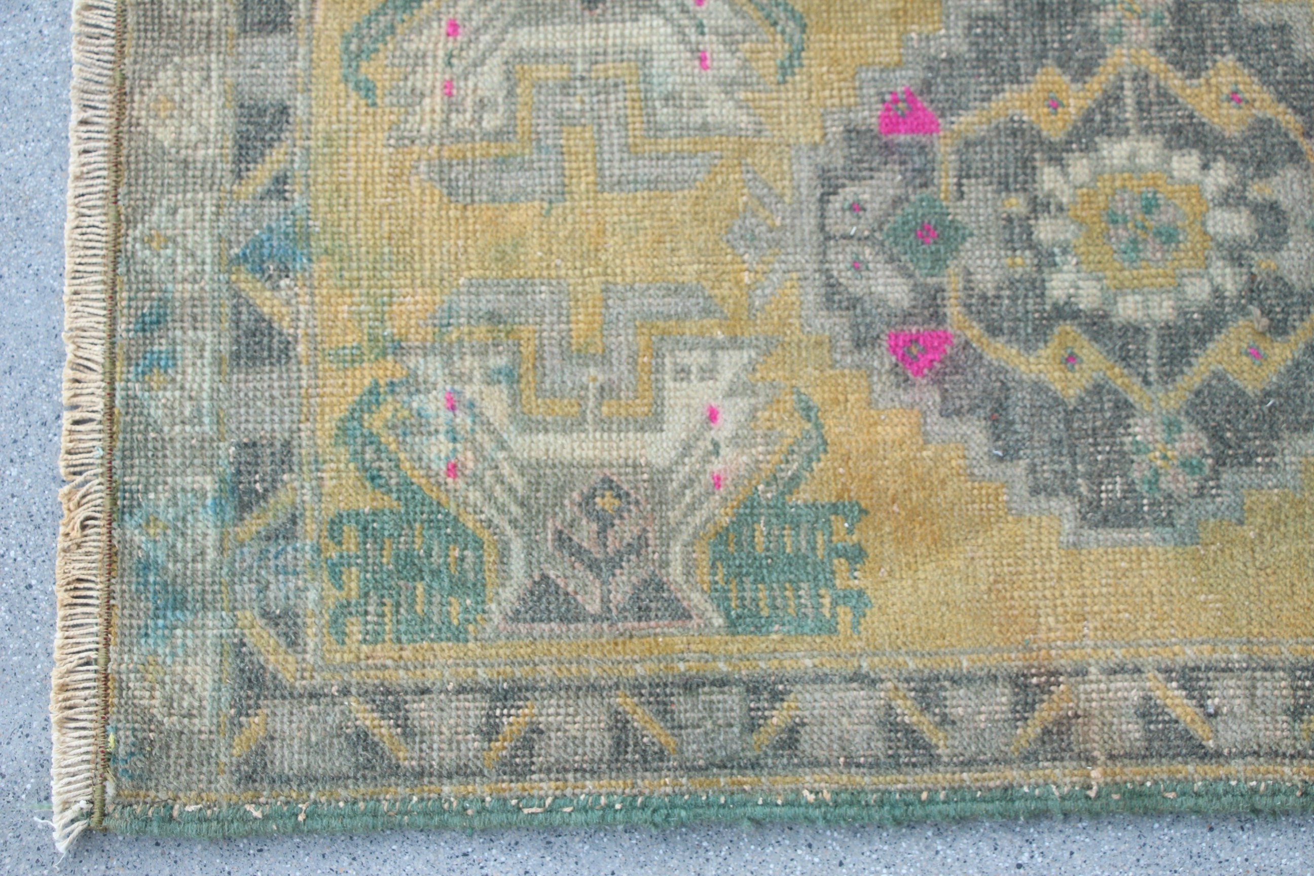 Cool Rug, Turkish Rug, Bedroom Rugs, Kitchen Rug, Rugs for Bathroom, 1.7x3.1 ft Small Rugs, Wool Rugs, Vintage Rug, Green Cool Rug