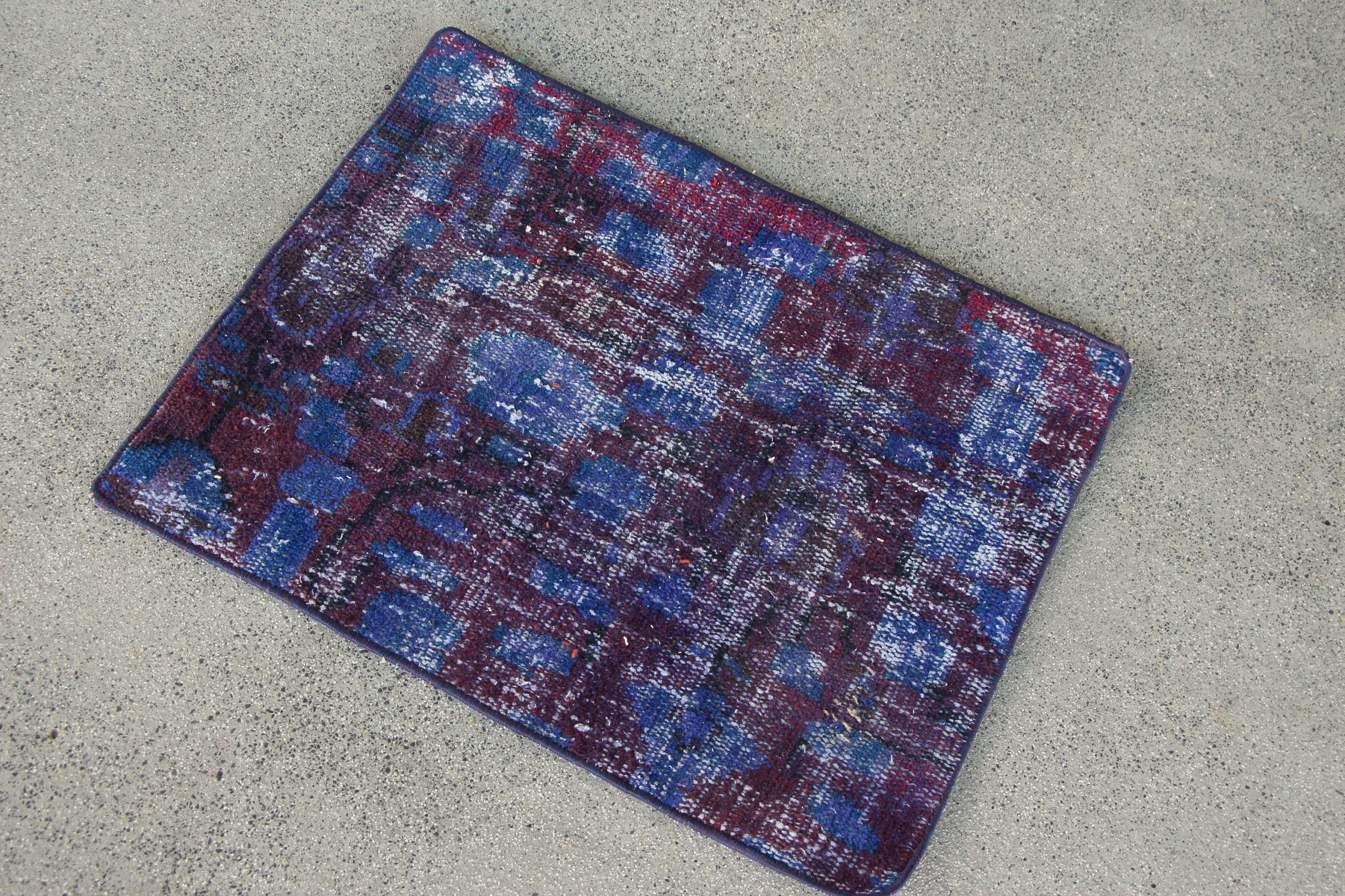 Purple Wool Rug, Vintage Rug, 1.8x2.4 ft Small Rugs, Wall Hanging Rug, Art Rug, Turkish Rug, Nursery Rugs, Moroccan Rug