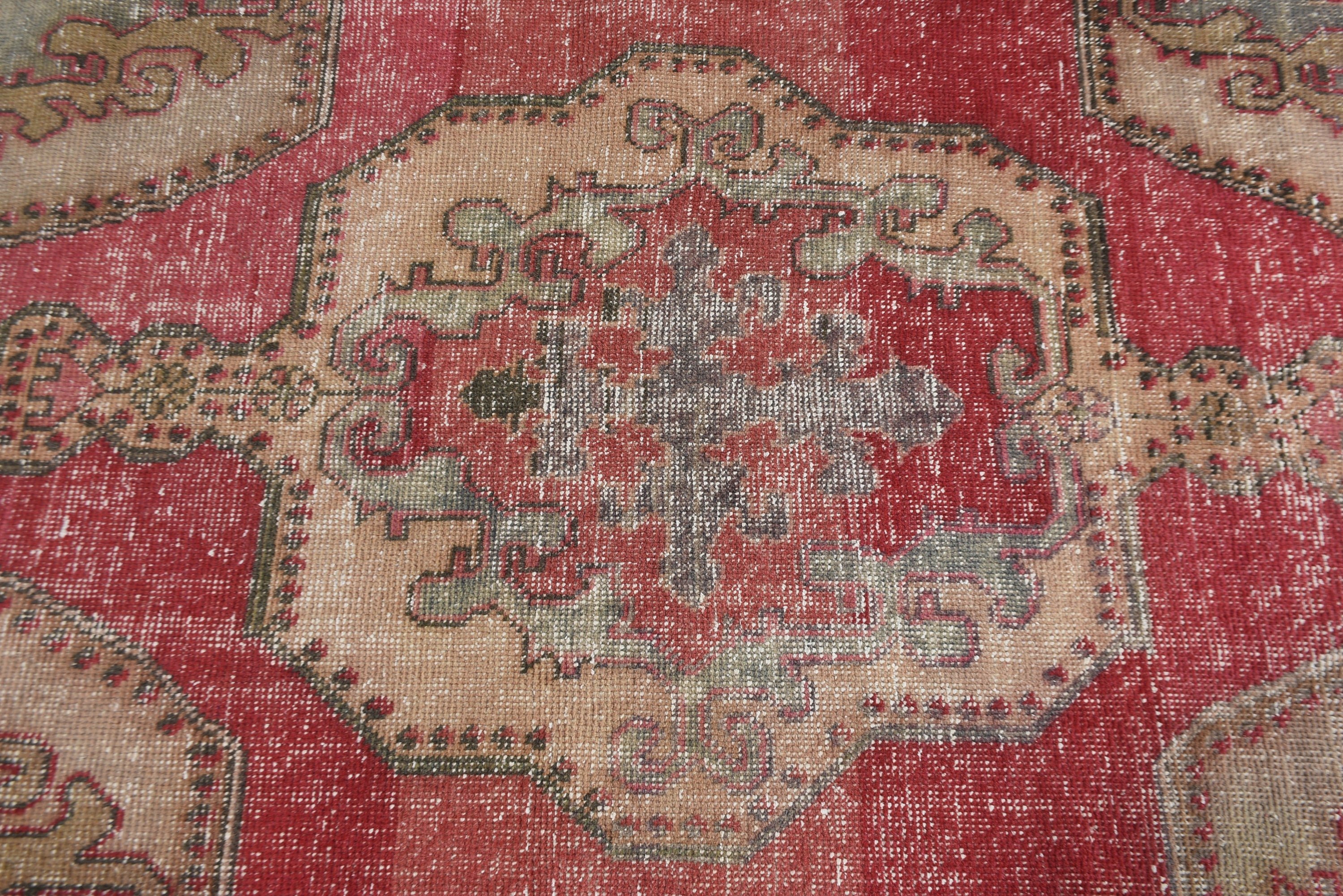 El Yapımı Halılar, Vintage Halı, Boho Bölge Halısı, 4,5x7 ft Alan Halısı, Kırmızı Oryantal Halı, Türk Halısı, Modern Halı, Yatak Odası Halısı, Boho Alanı Halıları