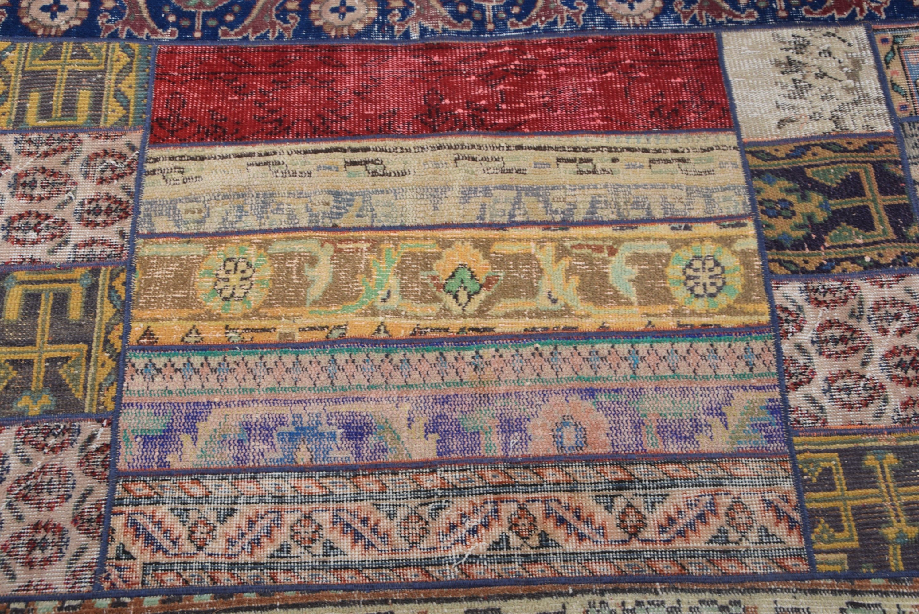 Living Room Rug, Vintage Rug, Art Rug, 3.8x7.6 ft Area Rugs, Turkish Rug, Kitchen Rug, Rugs for Indoor, Cool Rugs, Rainbow Anatolian Rug