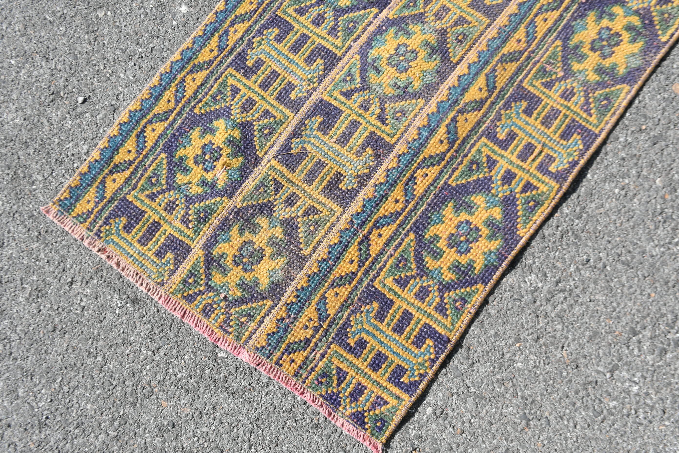 Kitchen Rug, Bedroom Rugs, Nursery Rugs, 1.9x3.5 ft Small Rug, Wool Rug, Vintage Rugs, Turkish Rugs, Rugs for Kitchen, Blue Moroccan Rugs