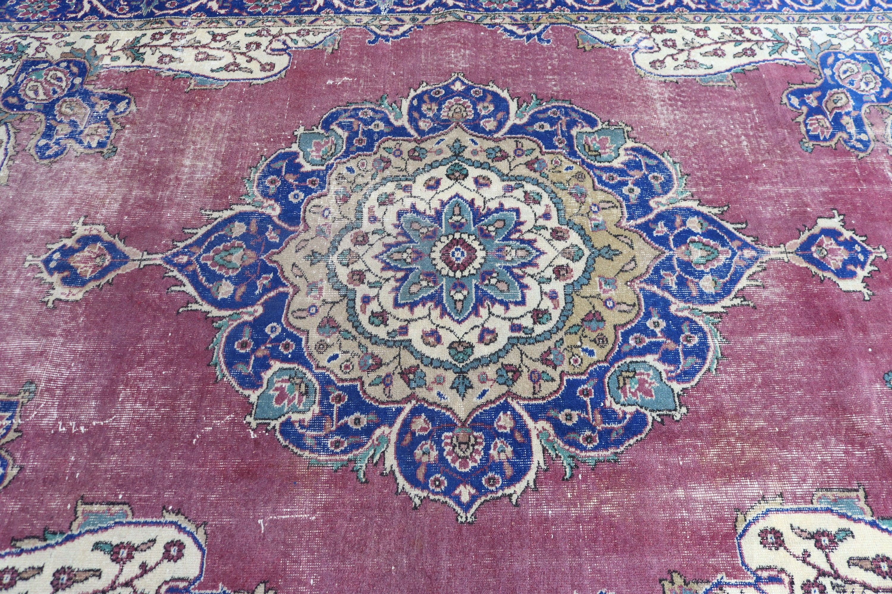 Boho Halılar, Mor Boho Halılar, Salon Halıları, 7x10 ft Büyük Halı, Büyük Vintage Halılar, Türk Halısı, Yatak Odası Halısı, Nötr Halılar, Vintage Halı