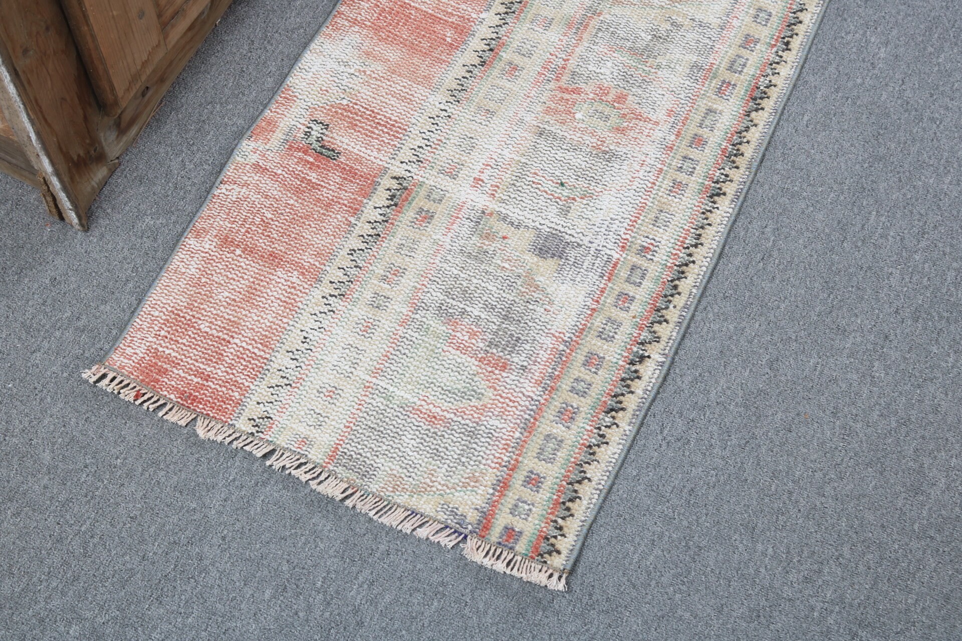 Anatolian Rugs, Orange Modern Rug, Kitchen Rugs, 1.6x3.2 ft Small Rugs, Turkish Rug, Small Vintage Rug, Entry Rugs, Boho Rugs, Vintage Rugs