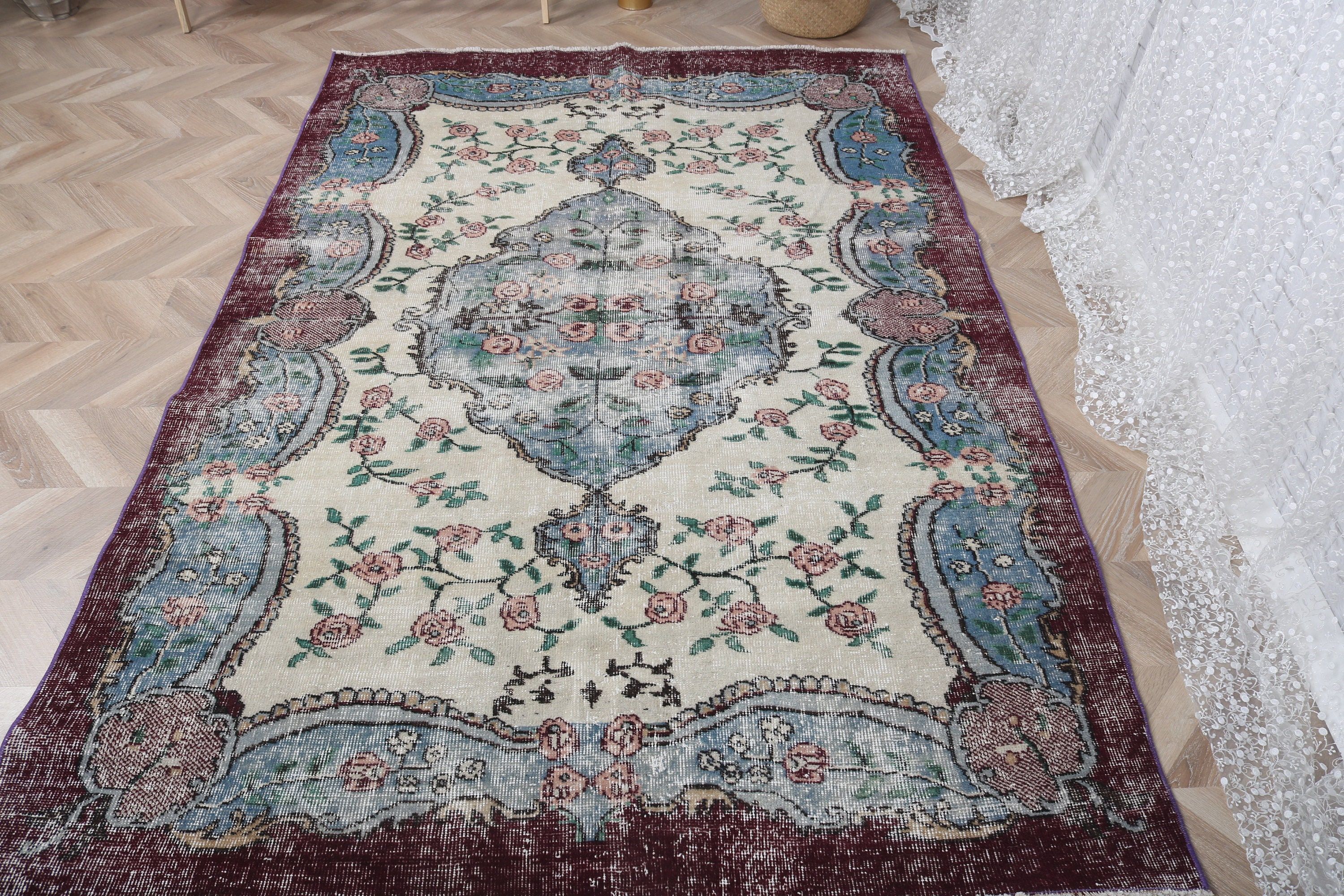 Modern Halı, Çocuk Halısı, Türk Halıları, 5.1x7.4 ft Alan Halıları, Mutfak Halıları, Oushak Bölgesi Halıları, Vintage Halılar, Bej Anadolu Halıları