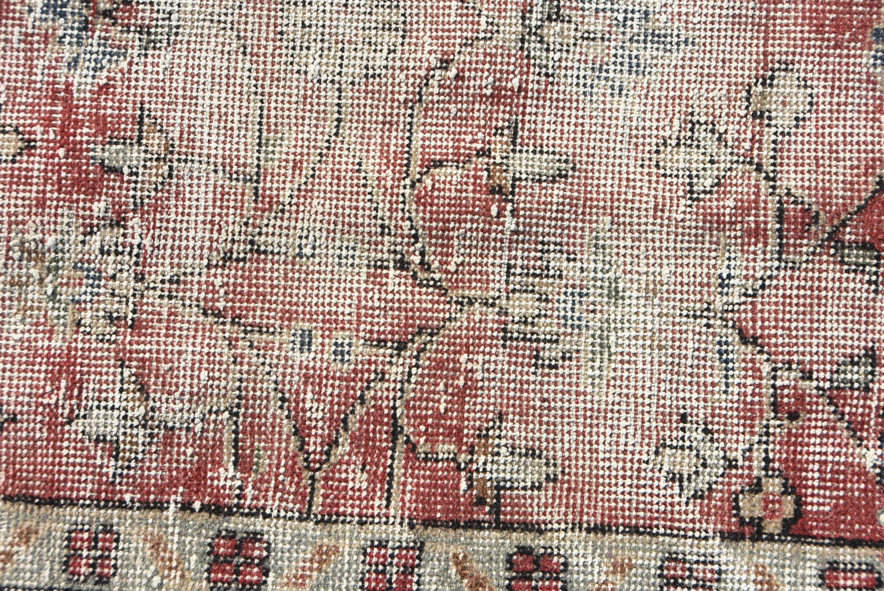 Turkish Rugs, 6.2x6.2 ft Area Rug, Nursery Rug, Old Rugs, Indoor Rug, Red Wool Rug, Rugs for Area, Moroccan Rug, Vintage Rug