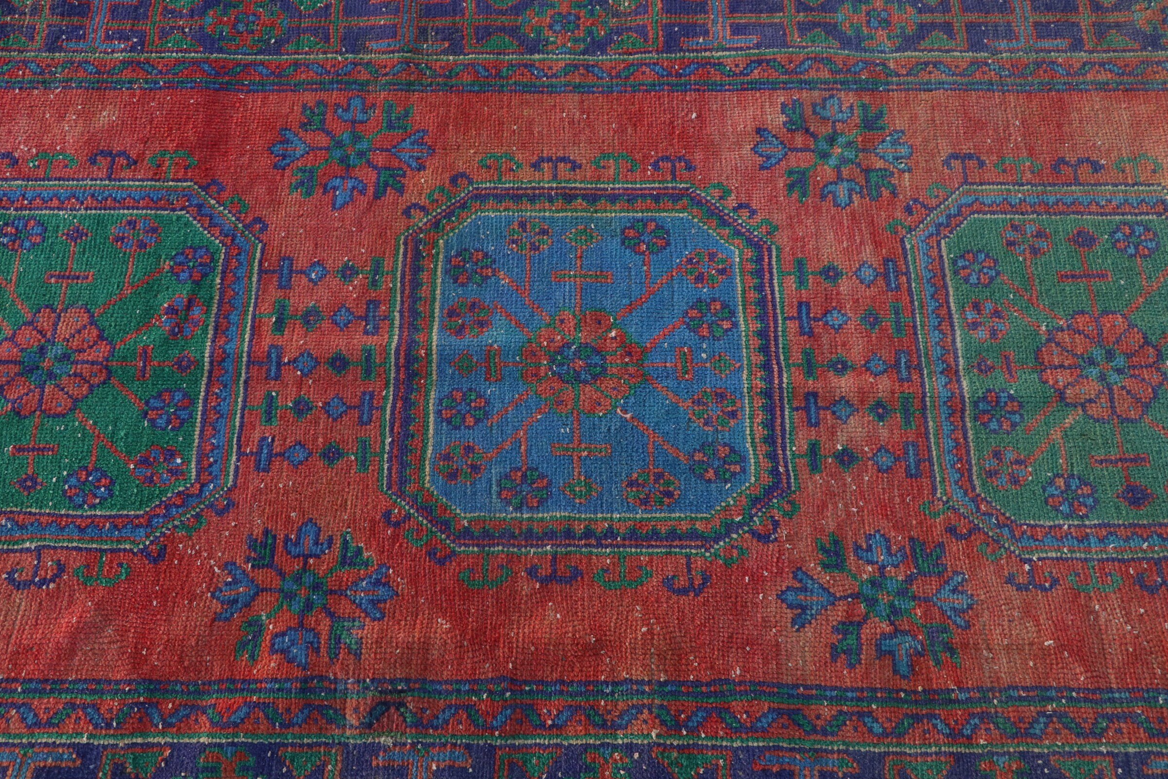 Corridor Rug, Kitchen Rug, Vintage Rug, Hallway Rug, Red Antique Rug, 4x11.2 ft Runner Rug, Turkish Rug, Rugs for Corridor, Cool Rugs