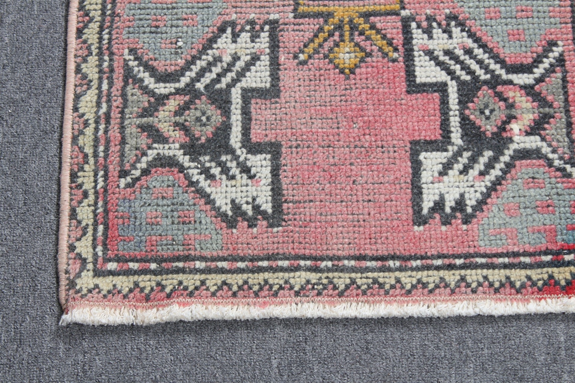 Bath Rug, Cool Rug, Home Decor Rug, Old Rug, Car Mat Rugs, Rugs for Door Mat, Pink Wool Rug, Turkish Rug, 1.6x3.1 ft Small Rug, Vintage Rug