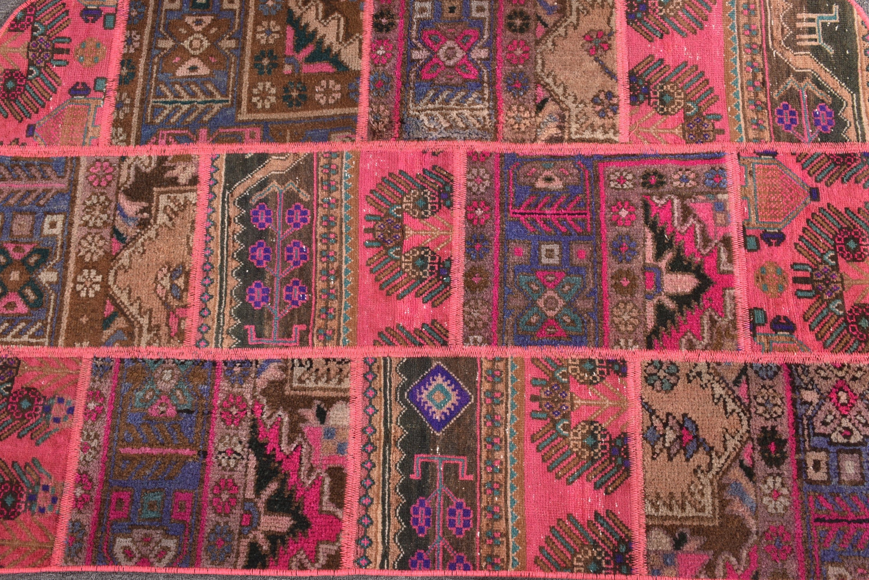 Turkish Rugs, Outdoor Rug, Small Area Rugs, Vintage Rugs, Pink Modern Rugs, 2.6x3.9 ft Small Rugs, Entry Rugs, Luxury Rug, Geometric Rugs