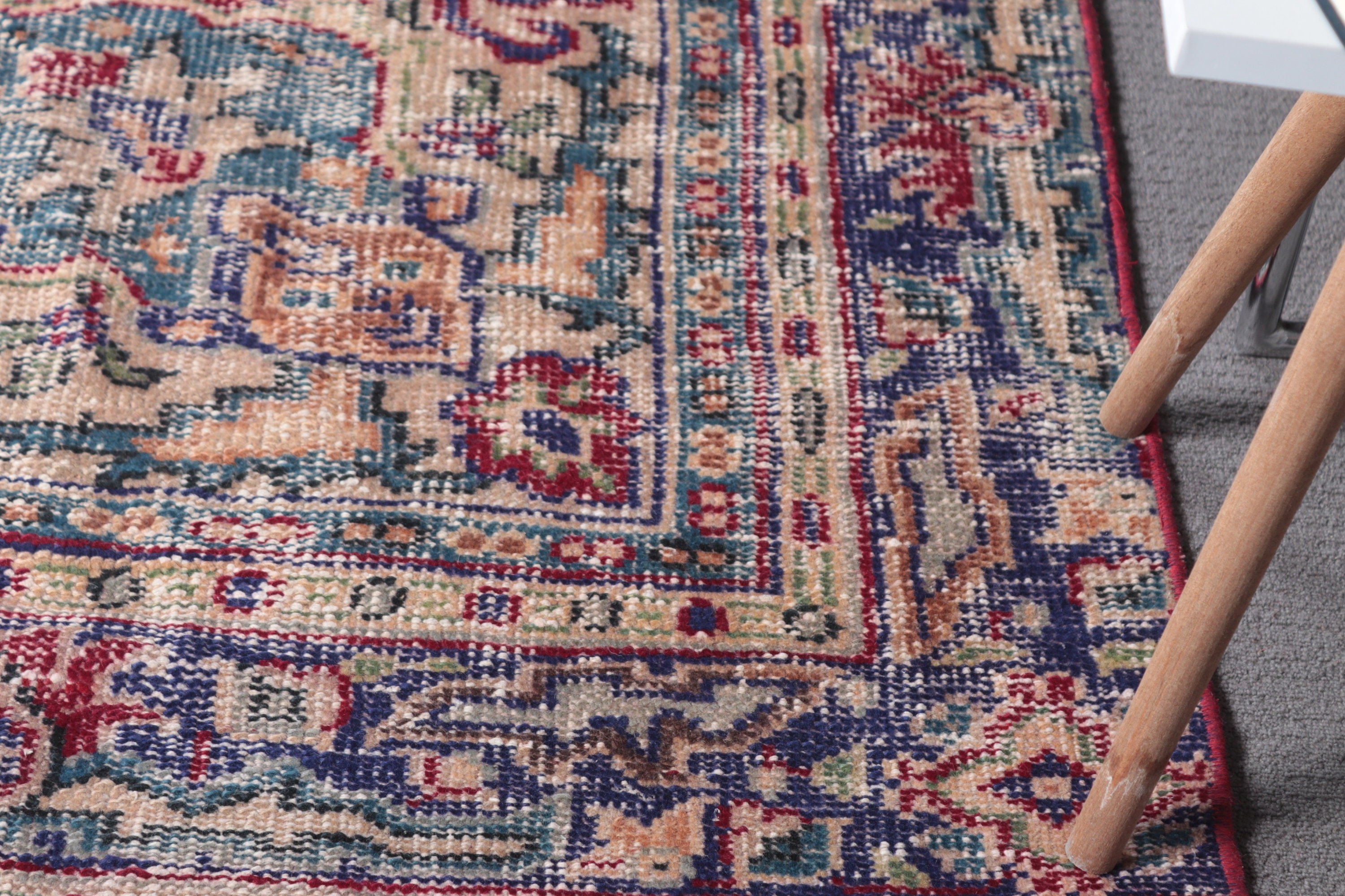 Vintage Halı, 3x9.7 ft Runner Halı, Vintage Runner Halıları, Oryantal Halılar, Koridor Halısı, Kırmızı Yer Halıları, Açıklama Halısı, Türk Halıları