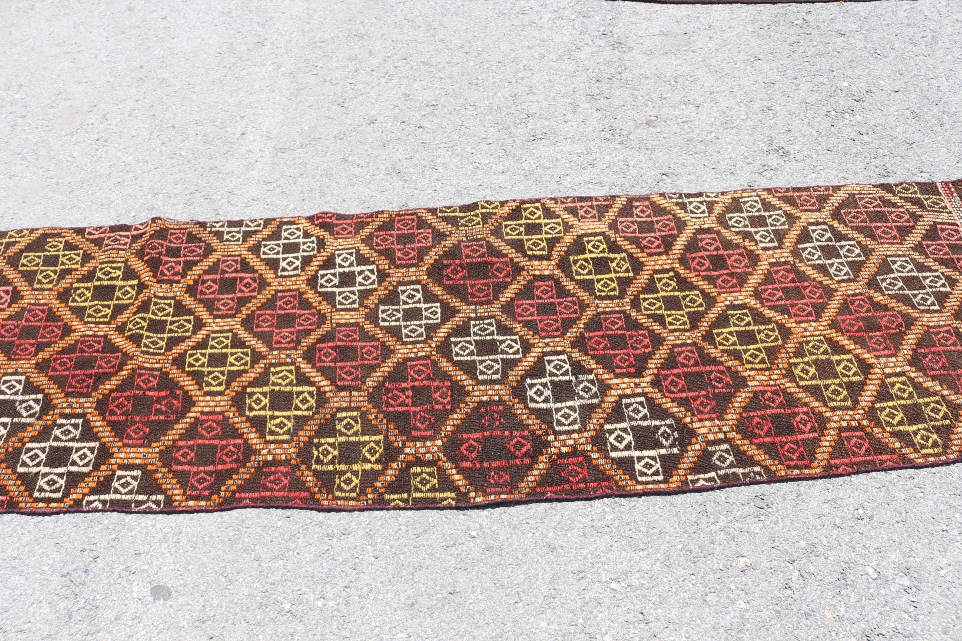 Türk Halıları, Merdiven Halıları, Yatak Odası Halıları, Kilim, Vintage Halılar, Koridor Halıları, 2.3x9 ft Yolluk Halısı, Kahverengi Anadolu Halıları