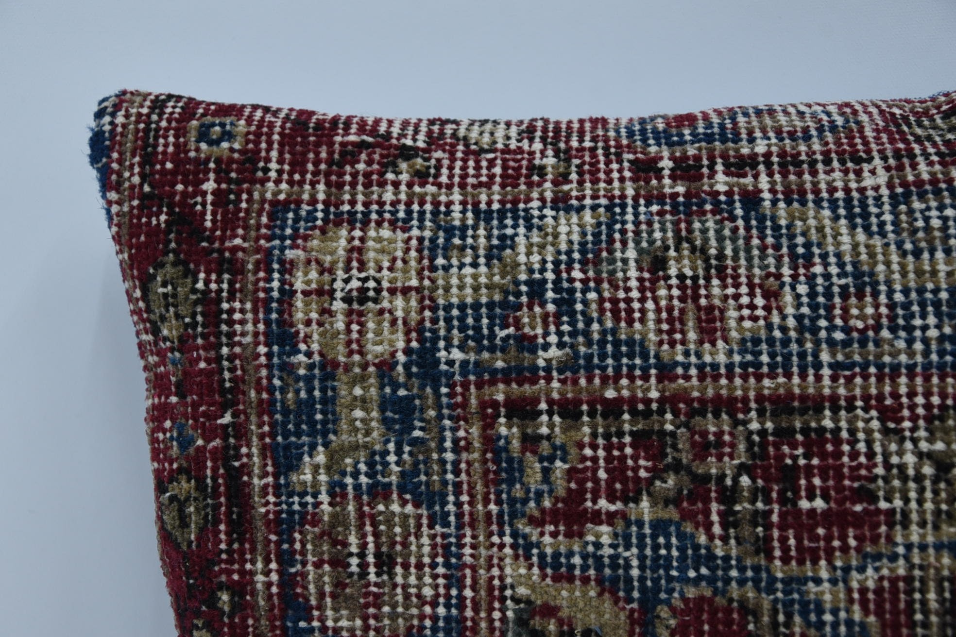 Gift Pillow, Pattern Throw Pillow Case, Interior Designer Pillow, Kilim Pillow, Custom Pillow, 16"x16" Red Cushion Case, Anatolian Pillow