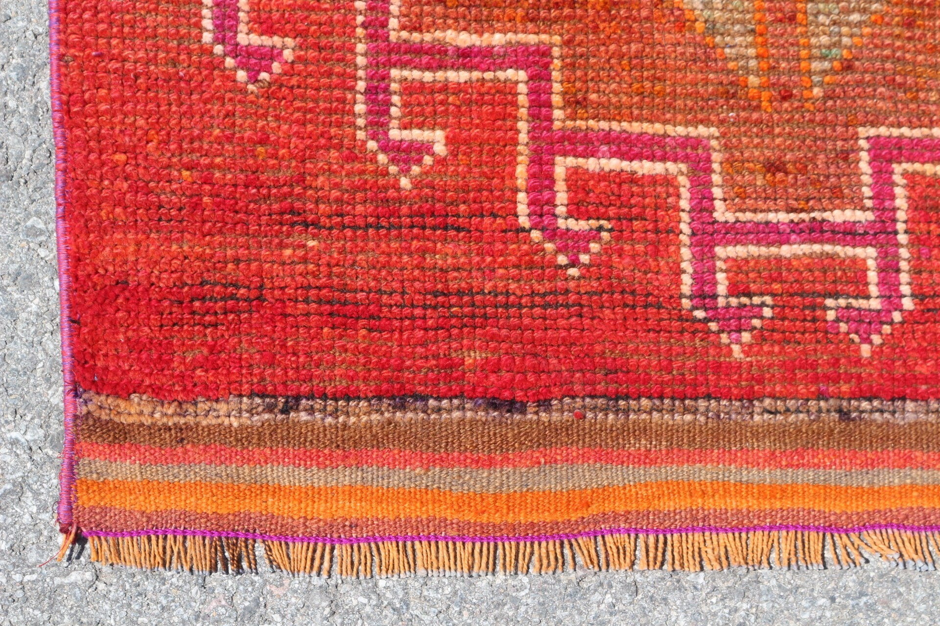 Red Moroccan Rug, 3x11.1 ft Runner Rug, Vintage Rug, Rugs for Runner, Corridor Rug, Turkish Rug, Wool Rugs, Office Rugs