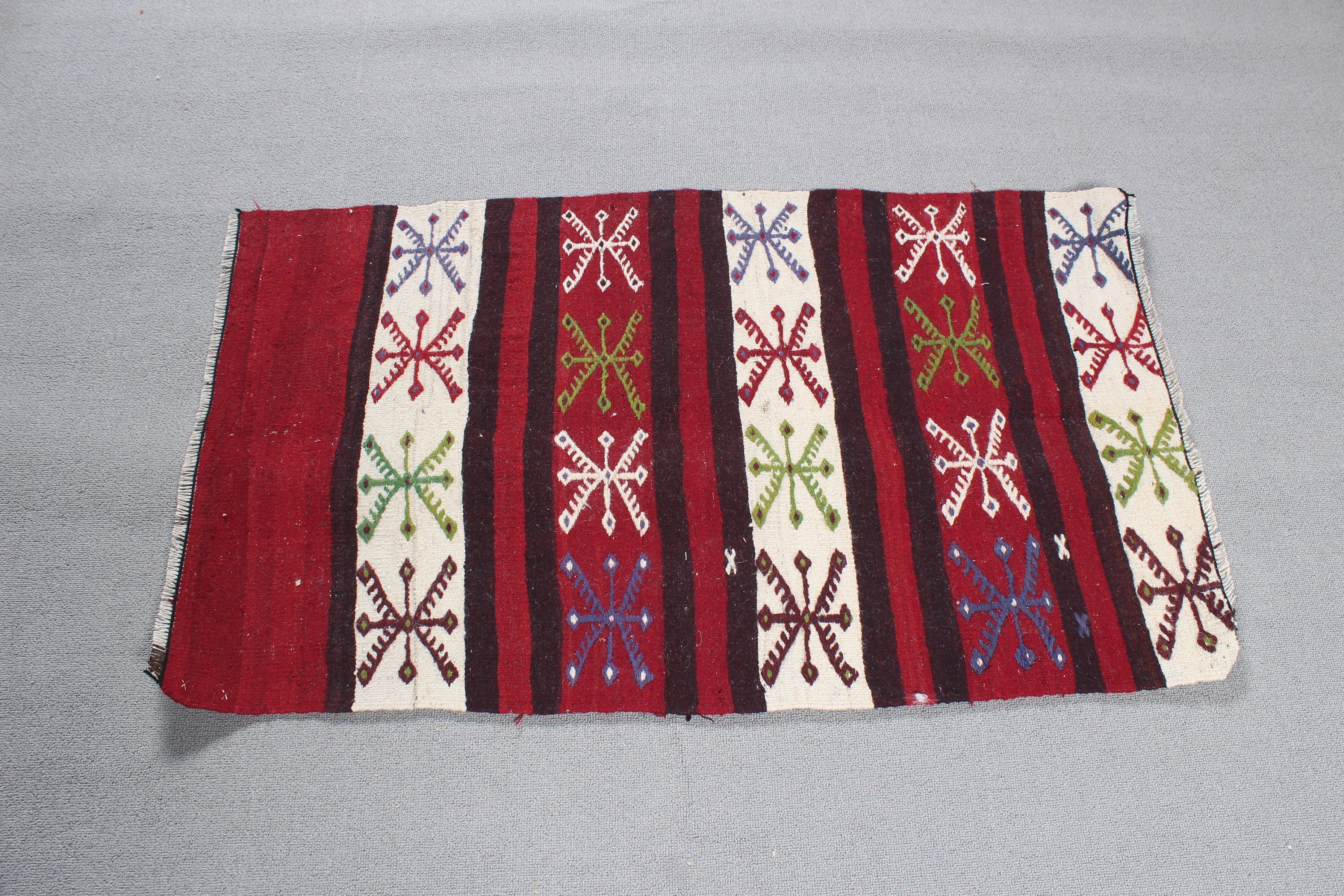 Giriş Halısı, Vintage Halılar, Kırmızı Fas Halıları, Türk Halıları, Antika Halılar, 2.1x3.5 ft Küçük Halı, Kilim, Lüks Halılar, Duvara Asılı Halı