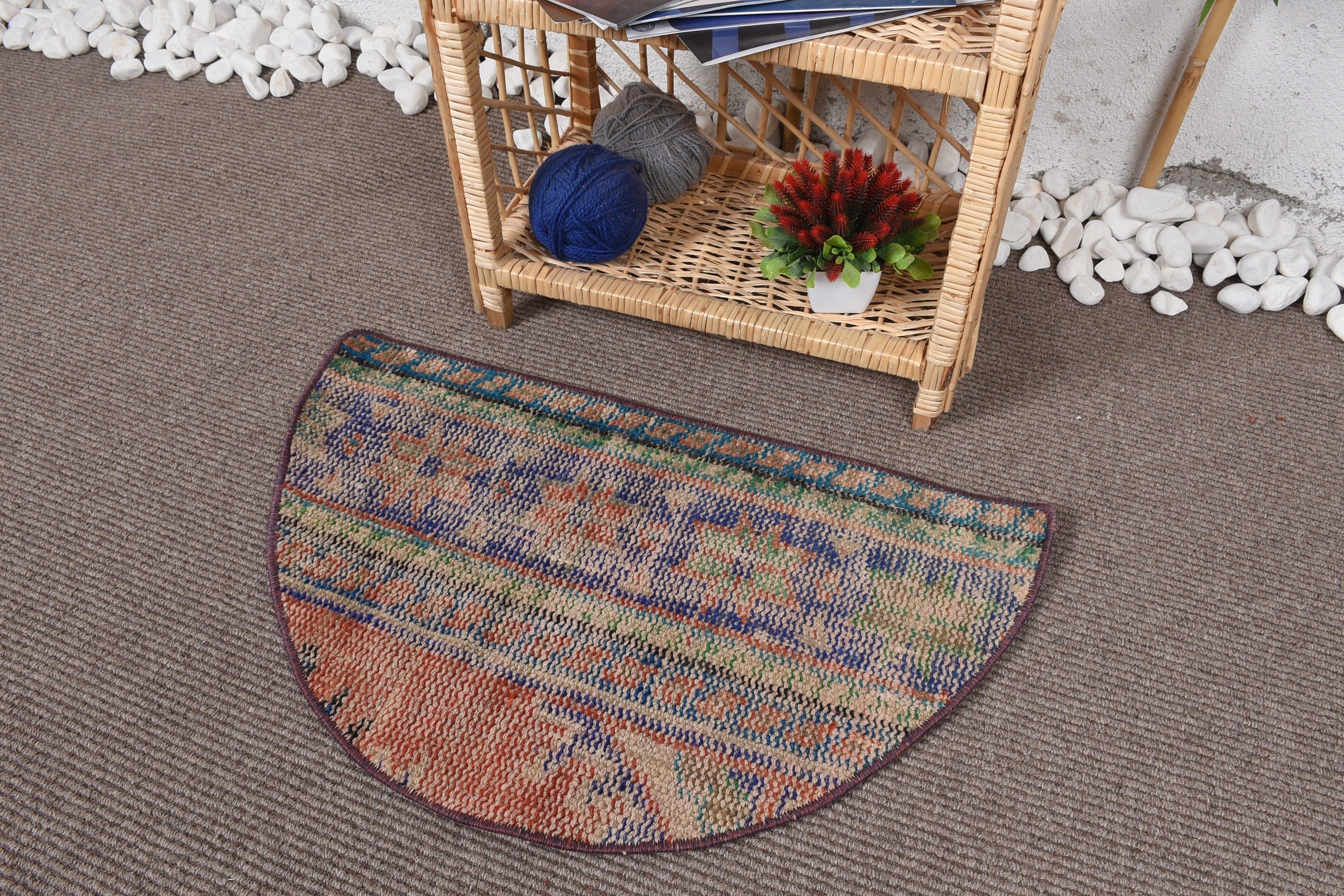 Handwoven Rugs, Cool Rugs, Turkish Rug, Rugs for Entry, Bathroom Rug, 2.5x1.5 ft Small Rugs, Car Mat Rug, Kitchen Rug, Vintage Rug, Art Rug