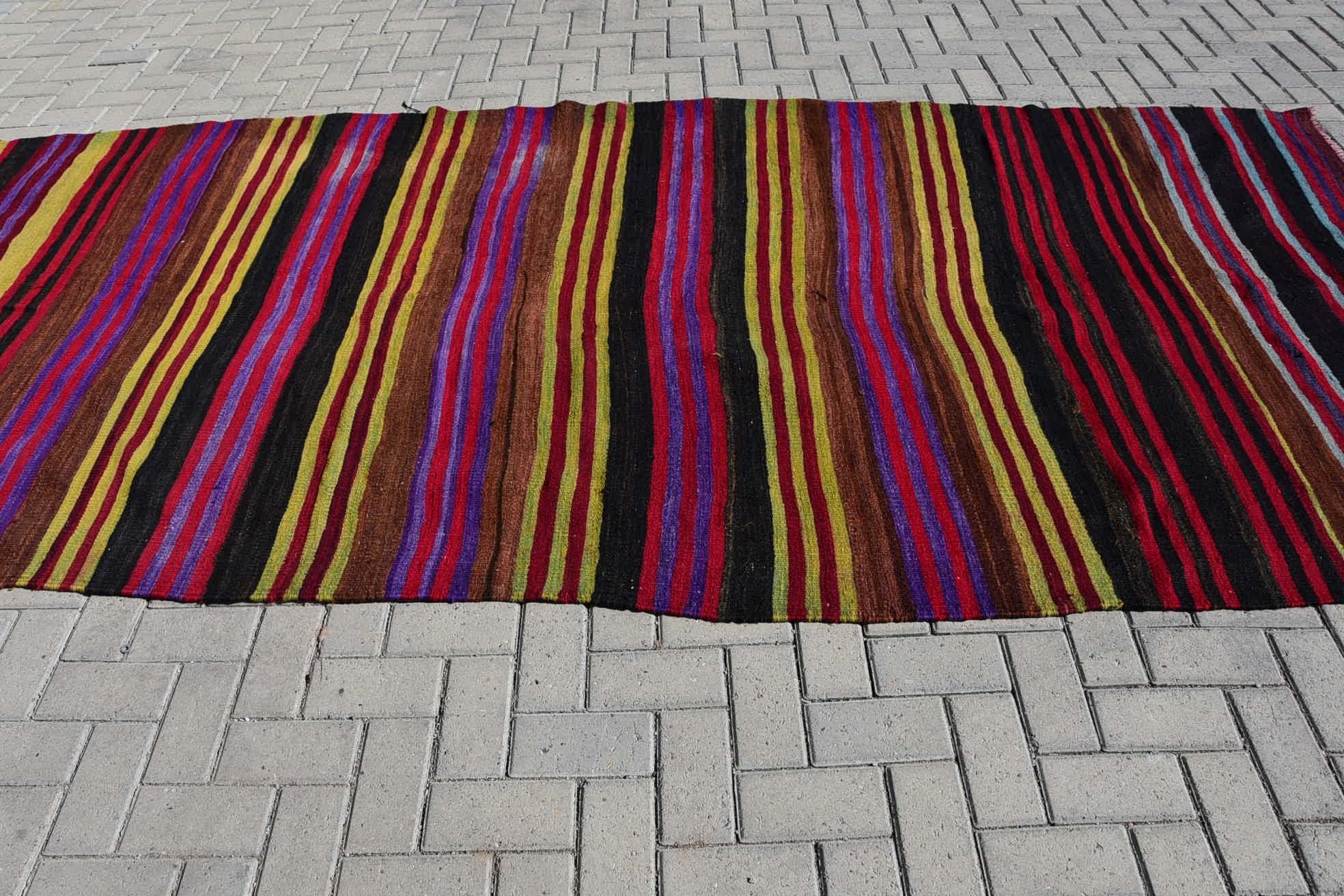 Kitchen Rug, Kilim, Dining Room Rugs, Dorm Rug, Vintage Rug, Salon Rug, Rugs for Living Room, Turkish Rug, 5.2x11.8 ft Large Rug, Floor Rug