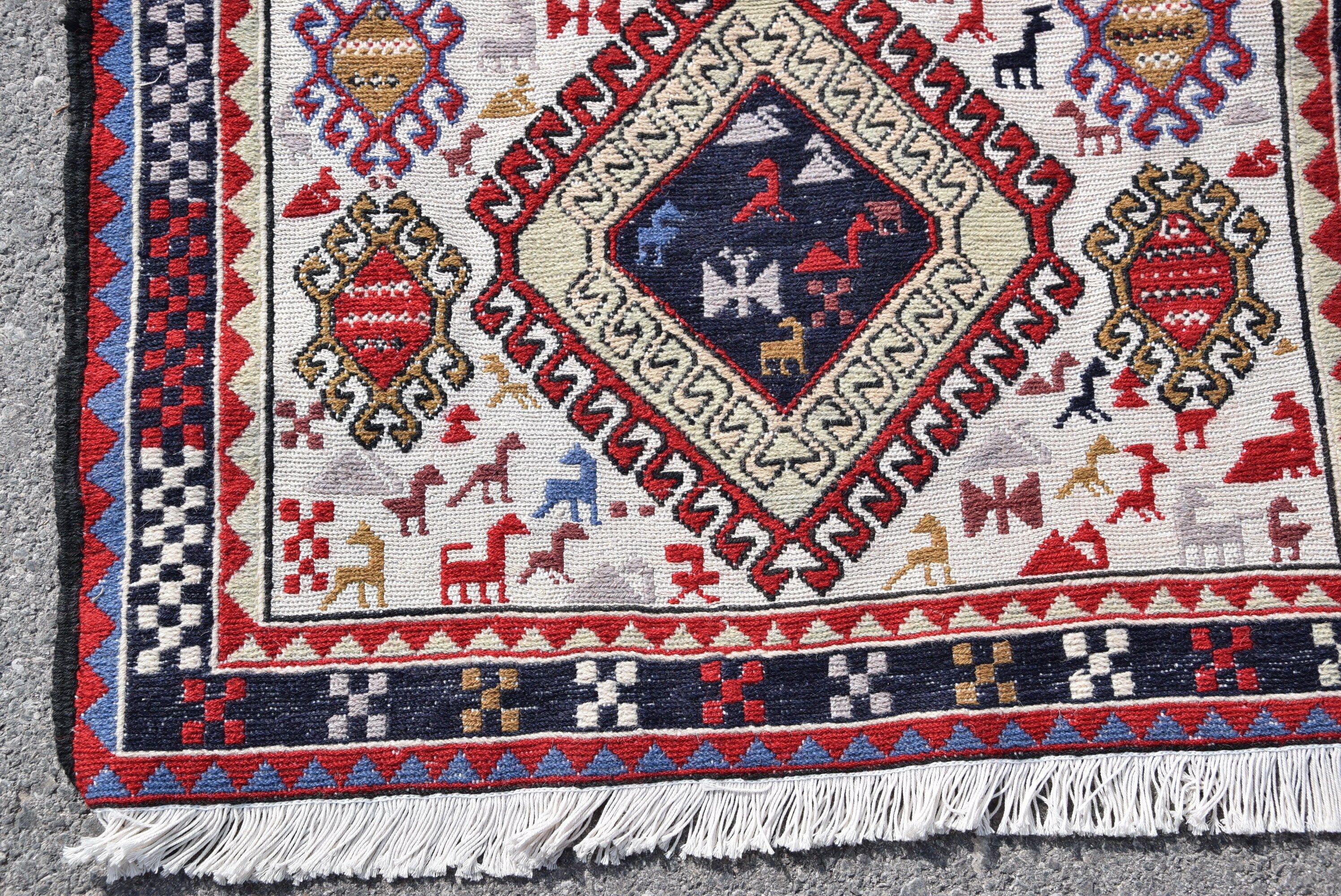 Çocuk Halıları, Yer Halıları, Yatak Odası Halıları, 2,5x3 ft Küçük Halı, Kırmızı Yer Halısı, Kilim, Vintage Halı, Mutfak Halıları, Yün Halı, Türk Halısı