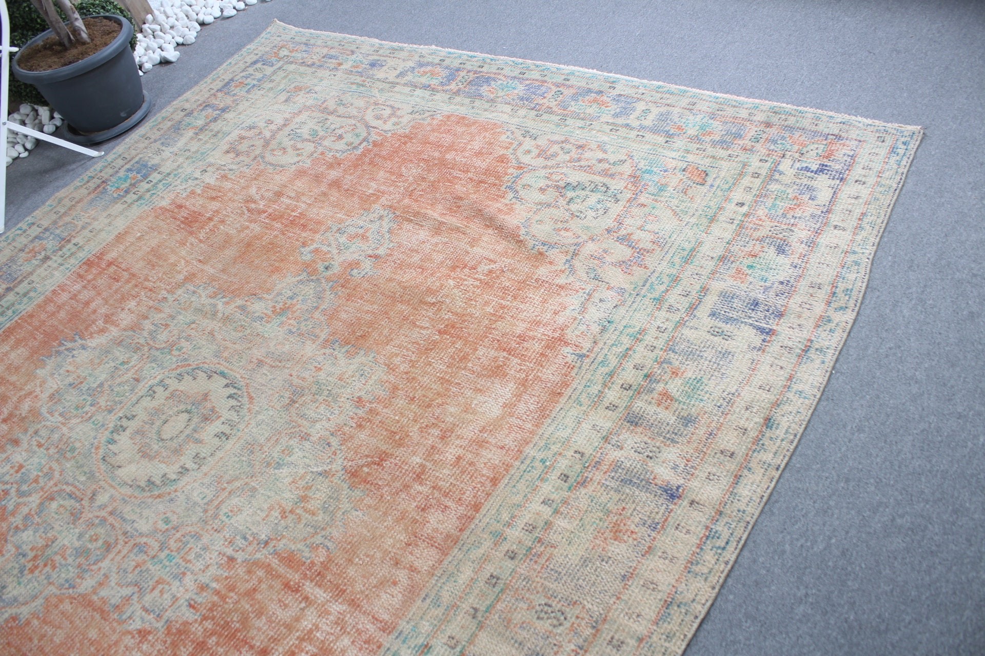 Anadolu Halısı, 7.6x10.6 ft Büyük Boy Halı, Oturma Odası Halıları, Salon Halısı, Salon Halısı, Vintage Halı, Kırmızı Yer Halısı, Türk Halısı, Havalı Halı