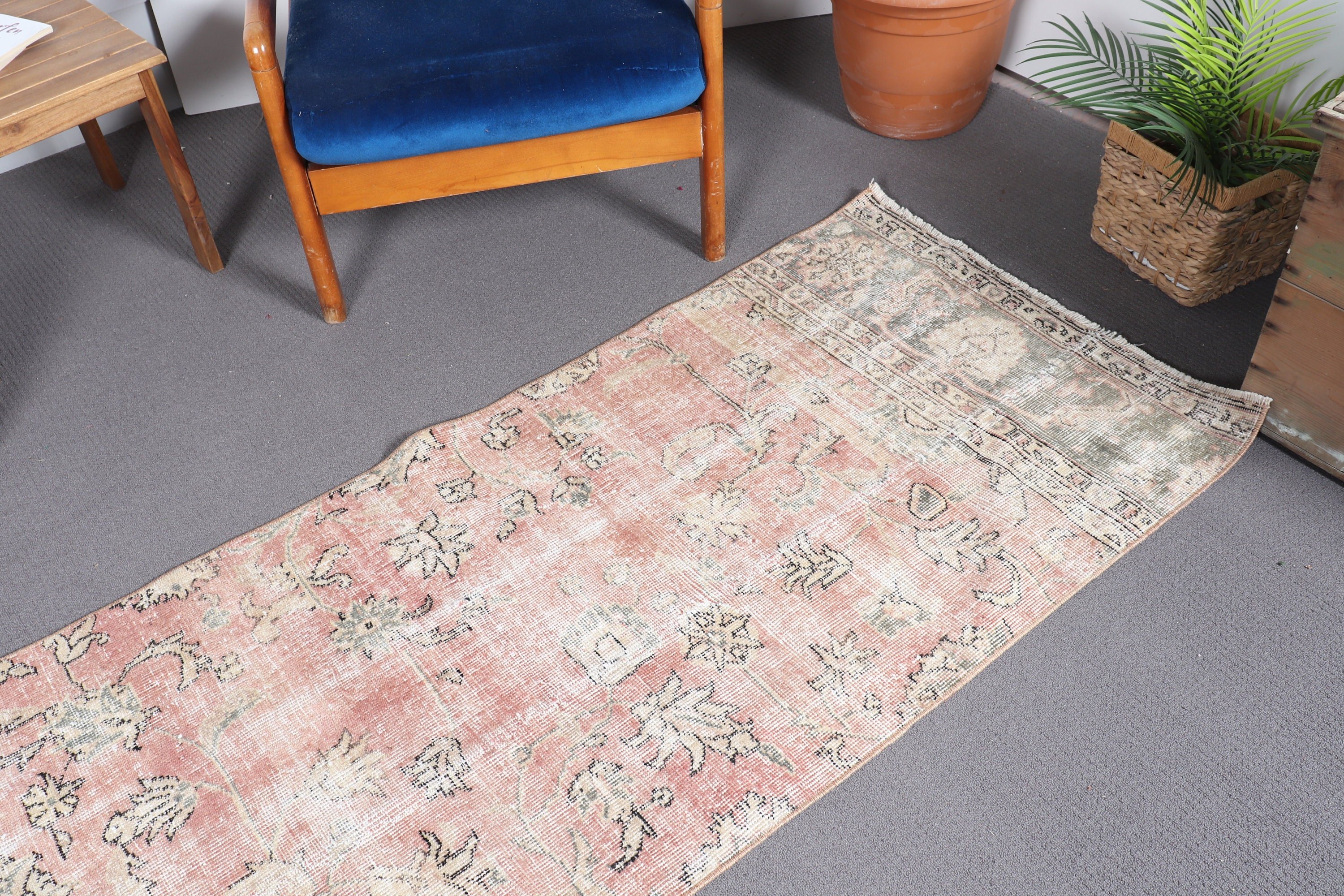 2.6x10.5 ft Runner Halı, Soğuk Halı, Türk Halıları, Fas Halısı, Kırmızı Anadolu Halısı, Mutfak Halıları, Vintage Halı, Mutfak Halıları, Merdiven Halıları