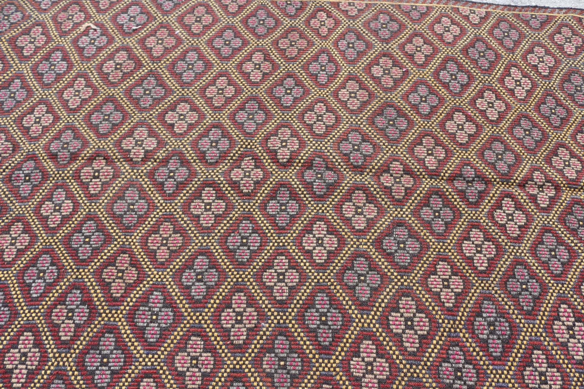 Oushak Halı, Kahverengi Oryantal Halılar, Yatak Odası Halıları, Vintage Halı, Yemek Odası Halısı, Türk Halısı, 5.1x8.6 ft Büyük Halı, Kilim