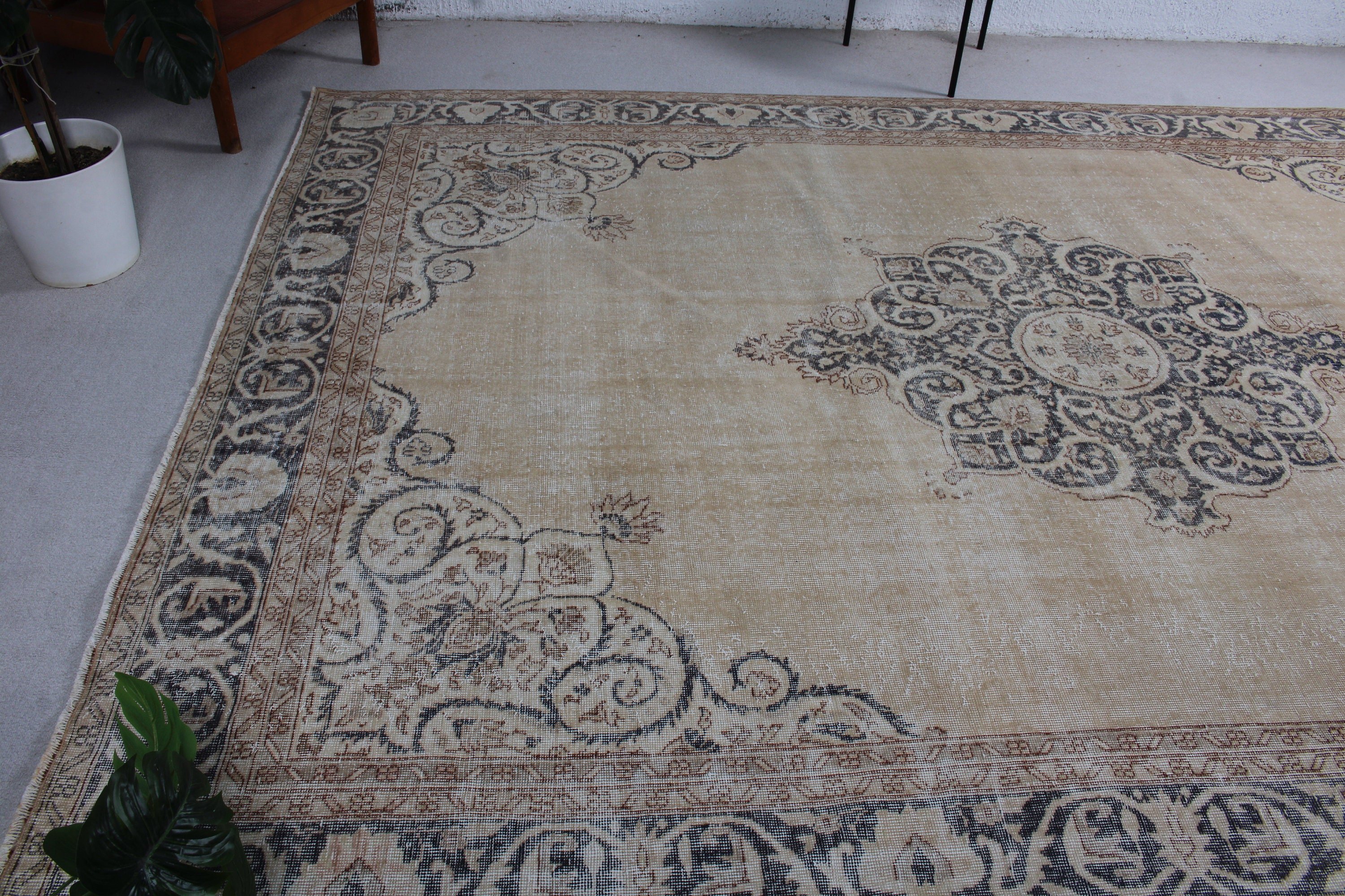 Yatak Odası Halıları, Oturma Odası Halısı, 8.1x11.8 ft Büyük Boy Halı, Salon Halısı, Etnik Halı, Vintage Halı, Bej Mutfak Halısı, Bildiri Halısı, Türk Halıları