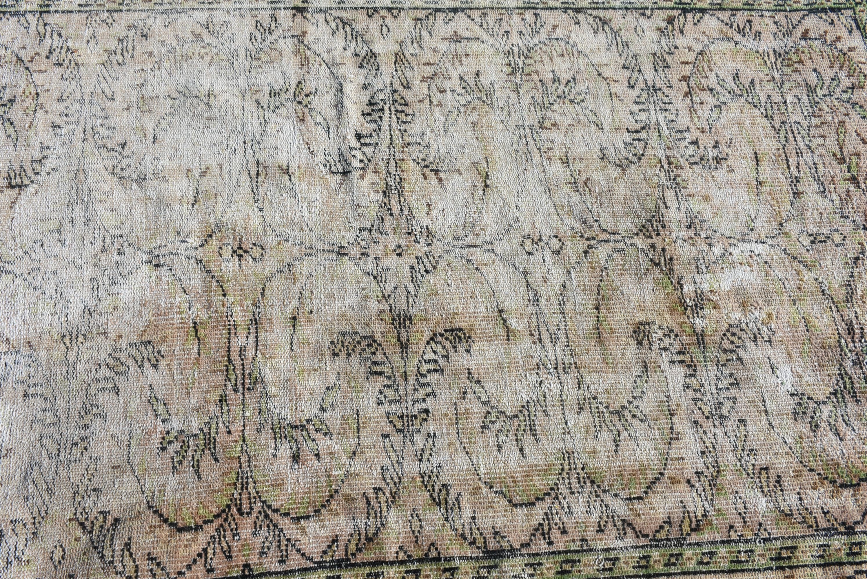 Living Room Rug, Kitchen Rug, Floor Rugs, Turkish Rug, Rugs for Bedroom, Cute Rug, Green Home Decor Rugs, 4.9x8.1 ft Area Rug, Vintage Rug