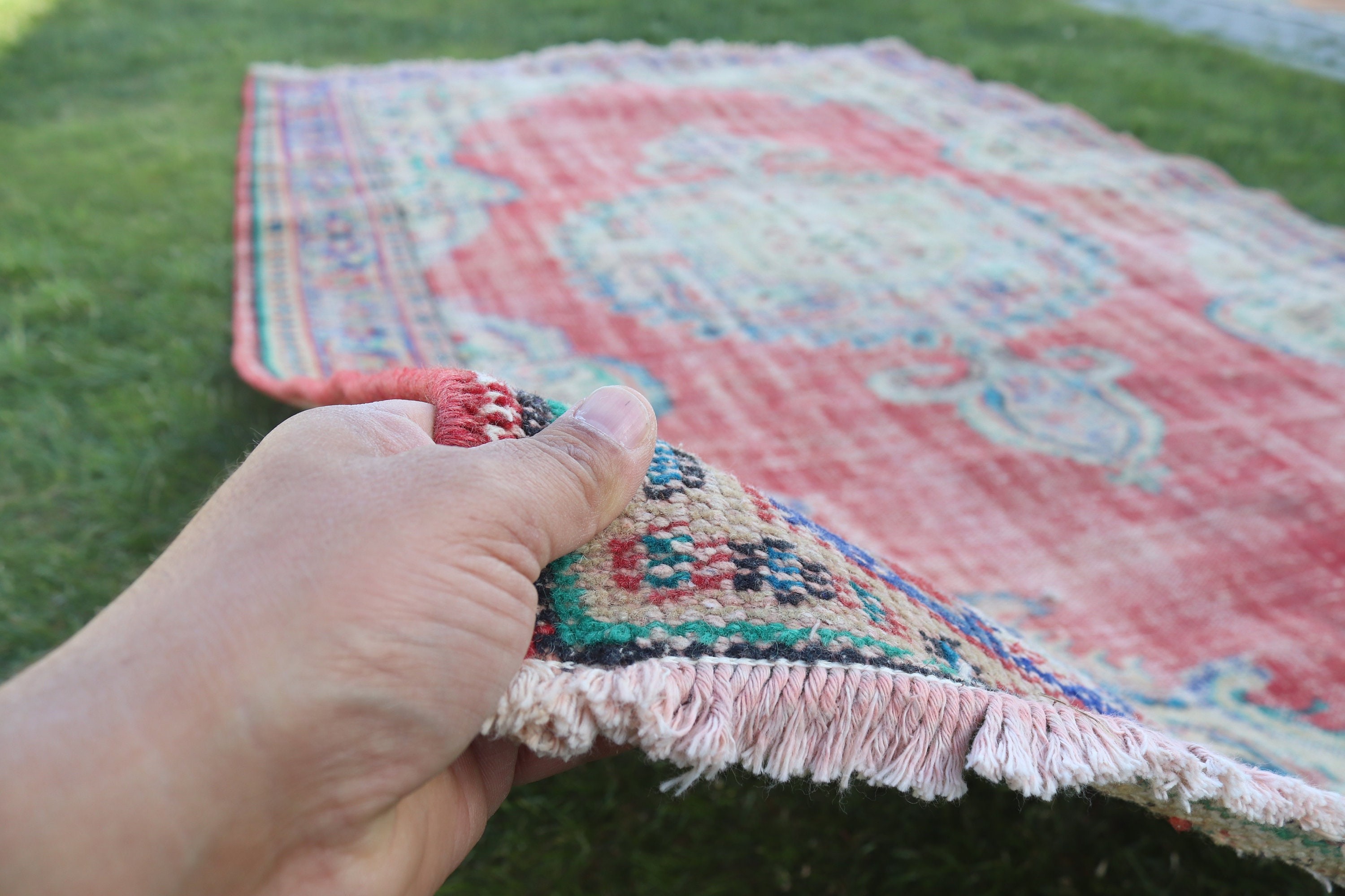 Bedroom Rug, Home Decor Rugs, Turkish Rug, Salon Rug, Organic Rugs, Red Home Decor Rugs, Vintage Rugs, 6x8.9 ft Large Rugs