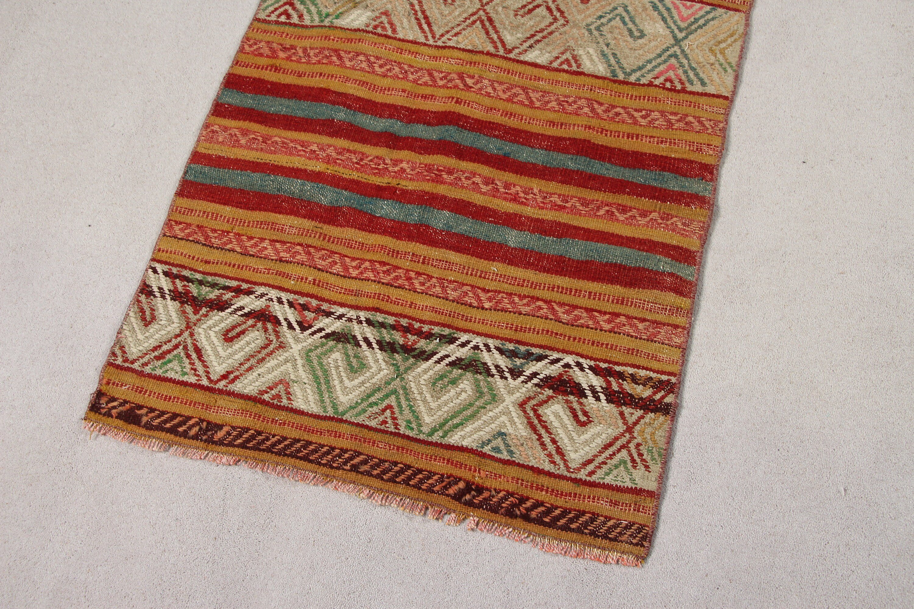 Kahverengi 2.1x2.9 ft Küçük Halı, Duvara Asılı Halı, Yer Halısı, Türk Halısı, Yatak Odası Halısı, Kilim, Eski Halı, Oushak Halıları, Vintage Halı