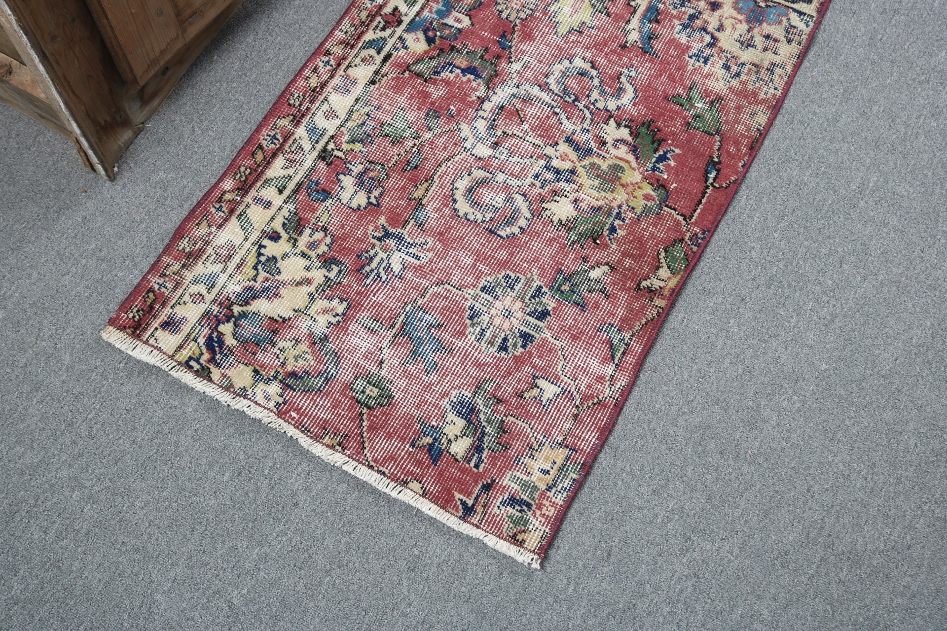 Vintage Halı, Türk Halıları, Çocuk Halısı, Mutfak Halısı, Mor Oryantal Halı, 1.9x3.5 ft Küçük Halılar, El Dokuma Halı, Boho Halı, Geometrik Halı