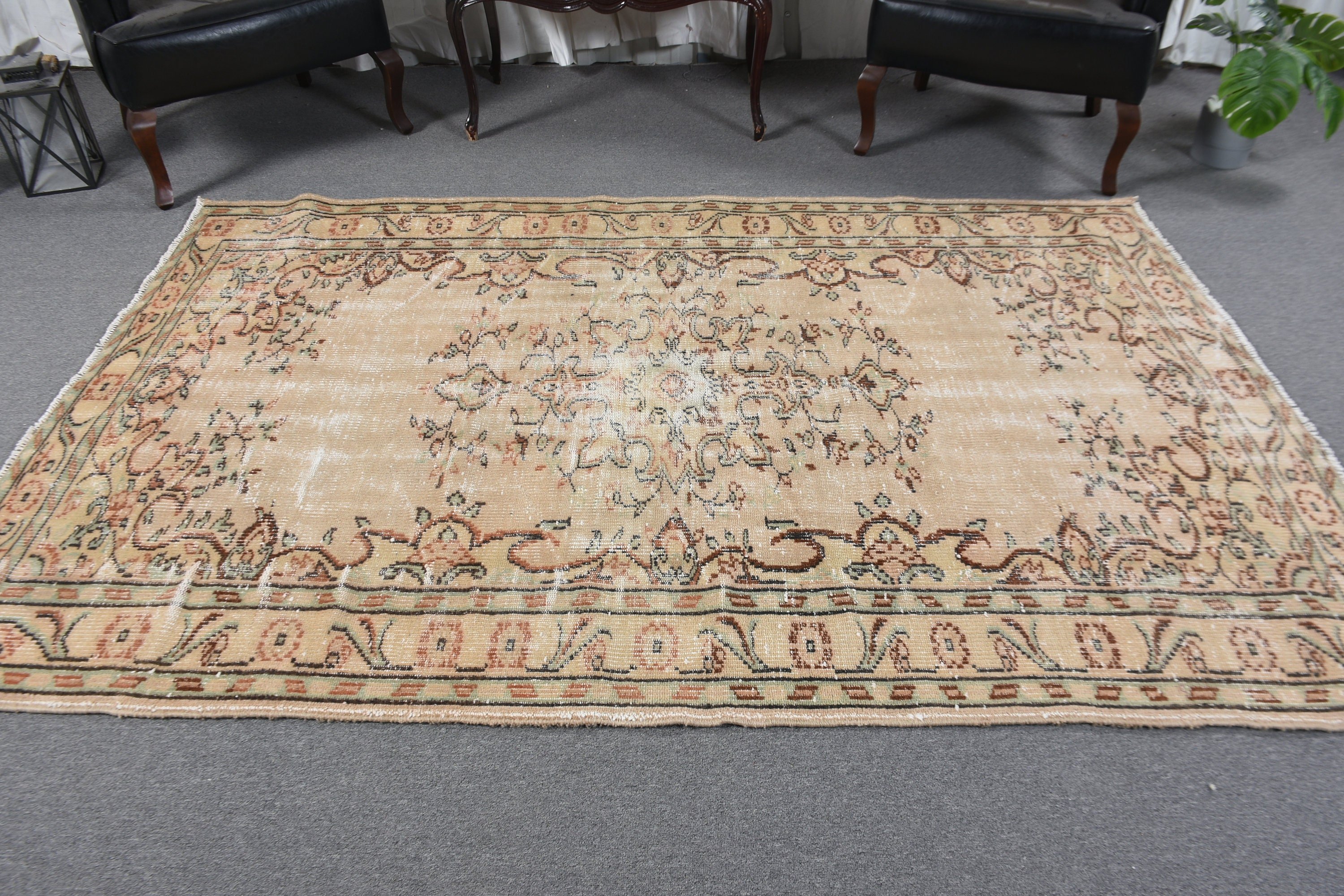 Exotic Rugs, 6.2x8 ft Large Rugs, Bedroom Rugs, Vintage Rugs, Oriental Rug, Dining Room Rug, White Antique Rug, Luxury Rug, Turkish Rug