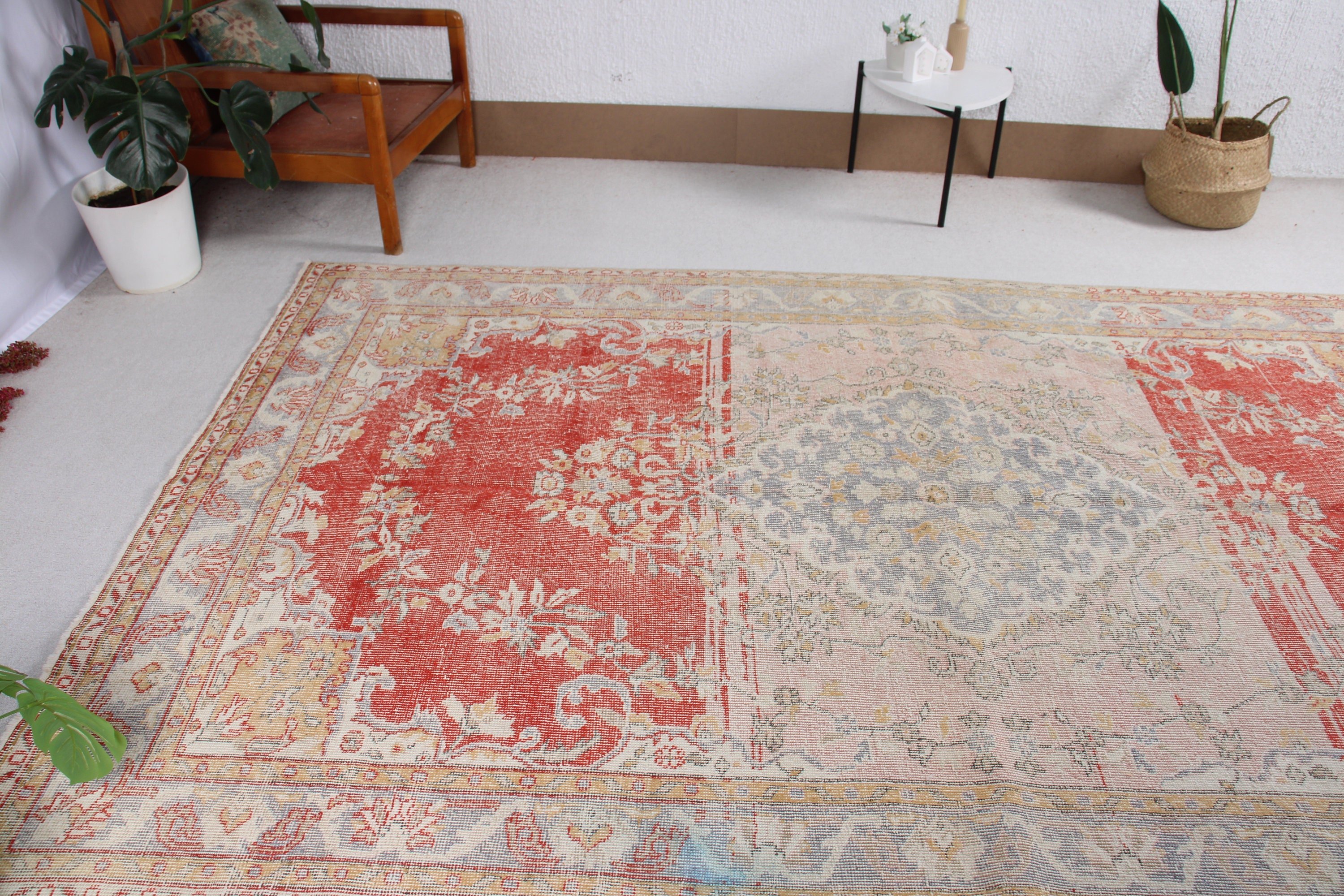 6.1x9.9 ft Büyük Halı, Vintage Halılar, Ev Dekorasyonu Halısı, Yatak Odası Halıları, Lüks Halılar, Yer Halıları, Kırmızı Lüks Halı, Türk Halısı, Salon Halıları