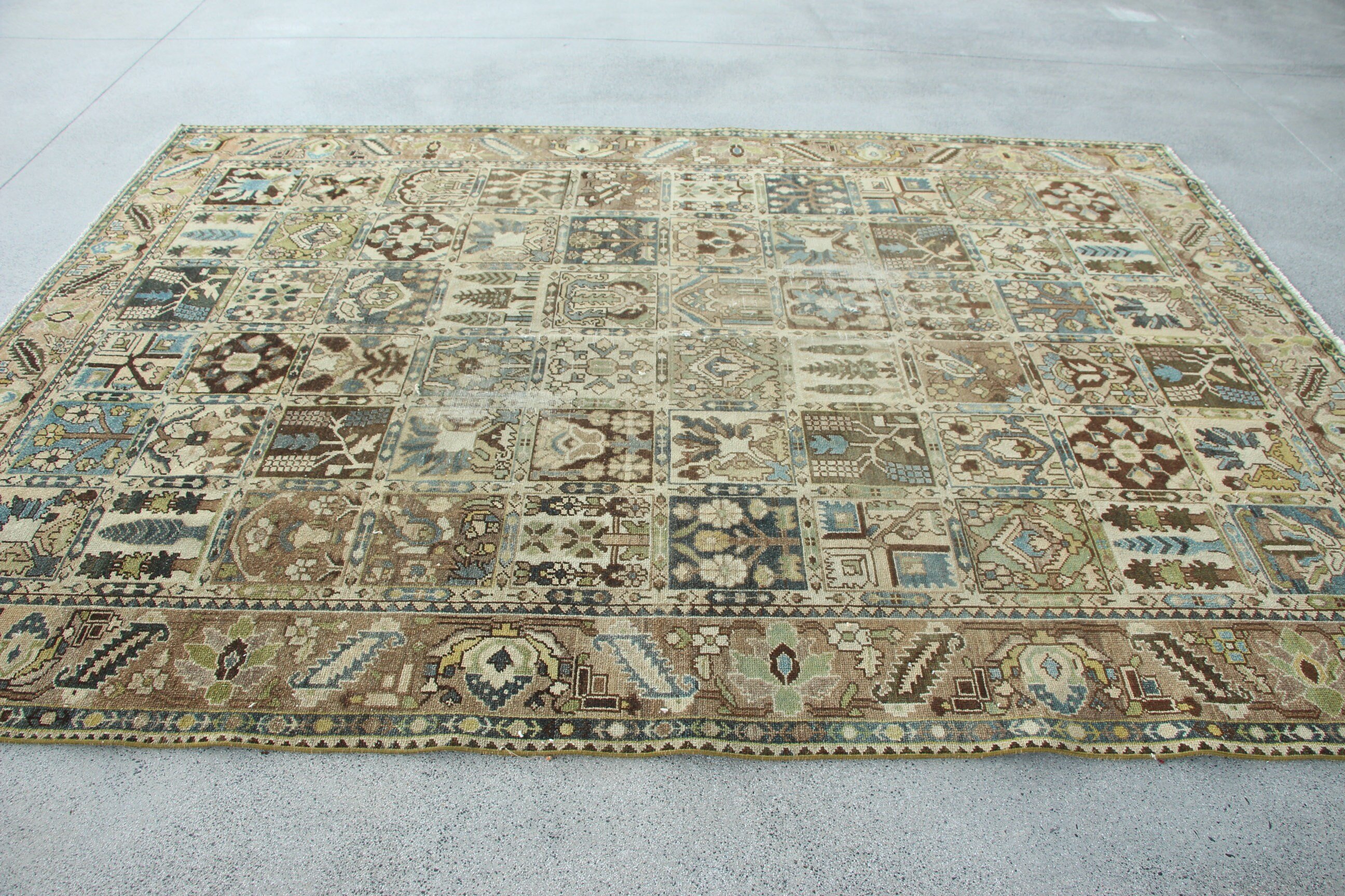 Bedroom Rugs, Turkish Rugs, 7.1x9.8 ft Large Rugs, Dining Room Rug, Luxury Rugs, Vintage Rugs, Brown Home Decor Rugs