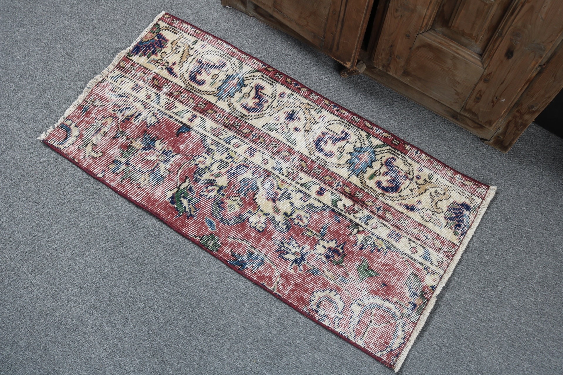 Mor Yatak Odası Halısı, Boho Halıları, 1.6x3.1 ft Küçük Halı, Küçük Alan Halıları, Çocuk Halıları, Türk Halısı, Hindi Halısı, Vintage Halılar, Mutfak Halıları