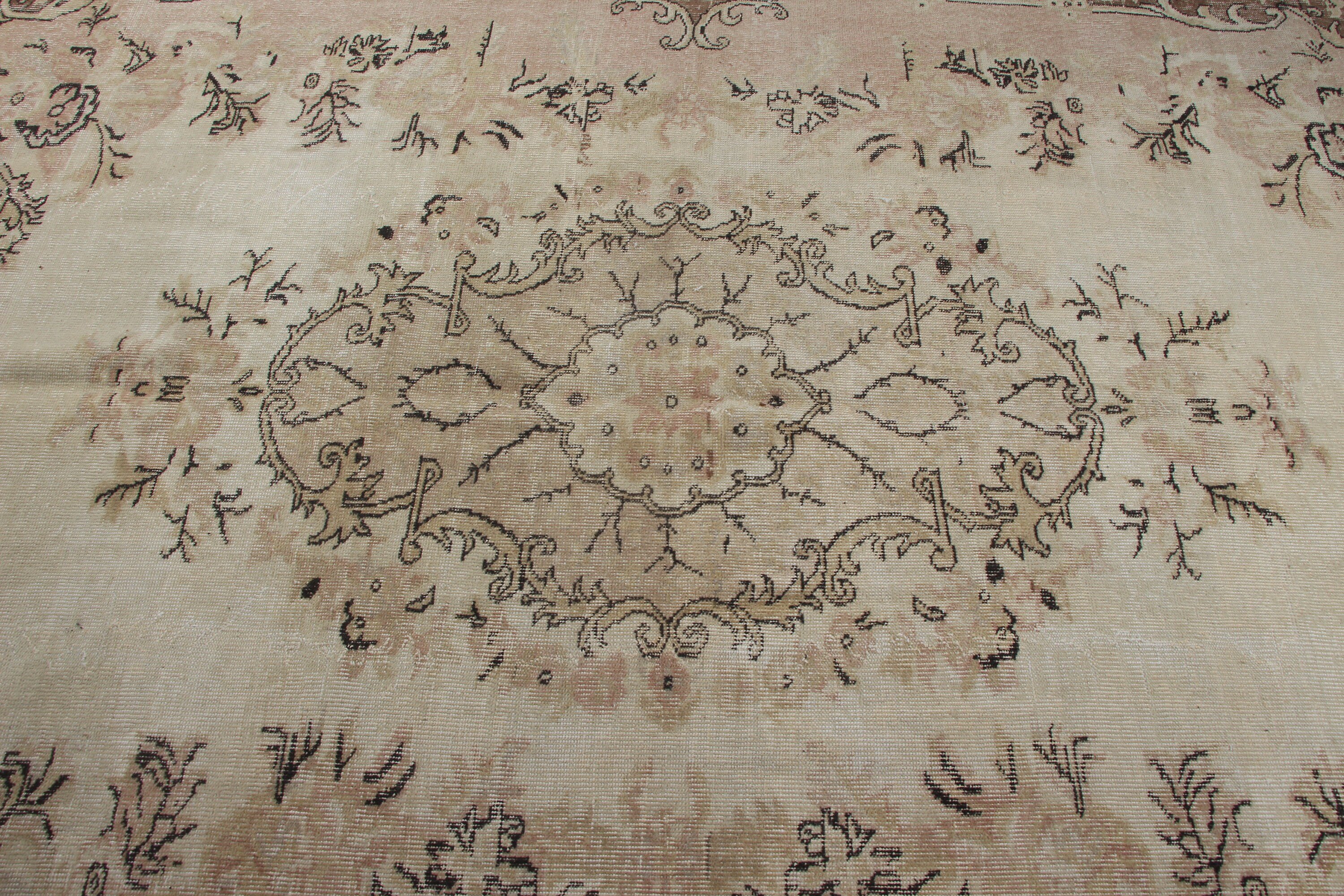 Beige Oriental Rug, Organic Rugs, Cool Rug, Turkish Rugs, Antique Rugs, Dining Room Rug, Vintage Rugs, Bedroom Rug, 6.8x9.9 ft Large Rug