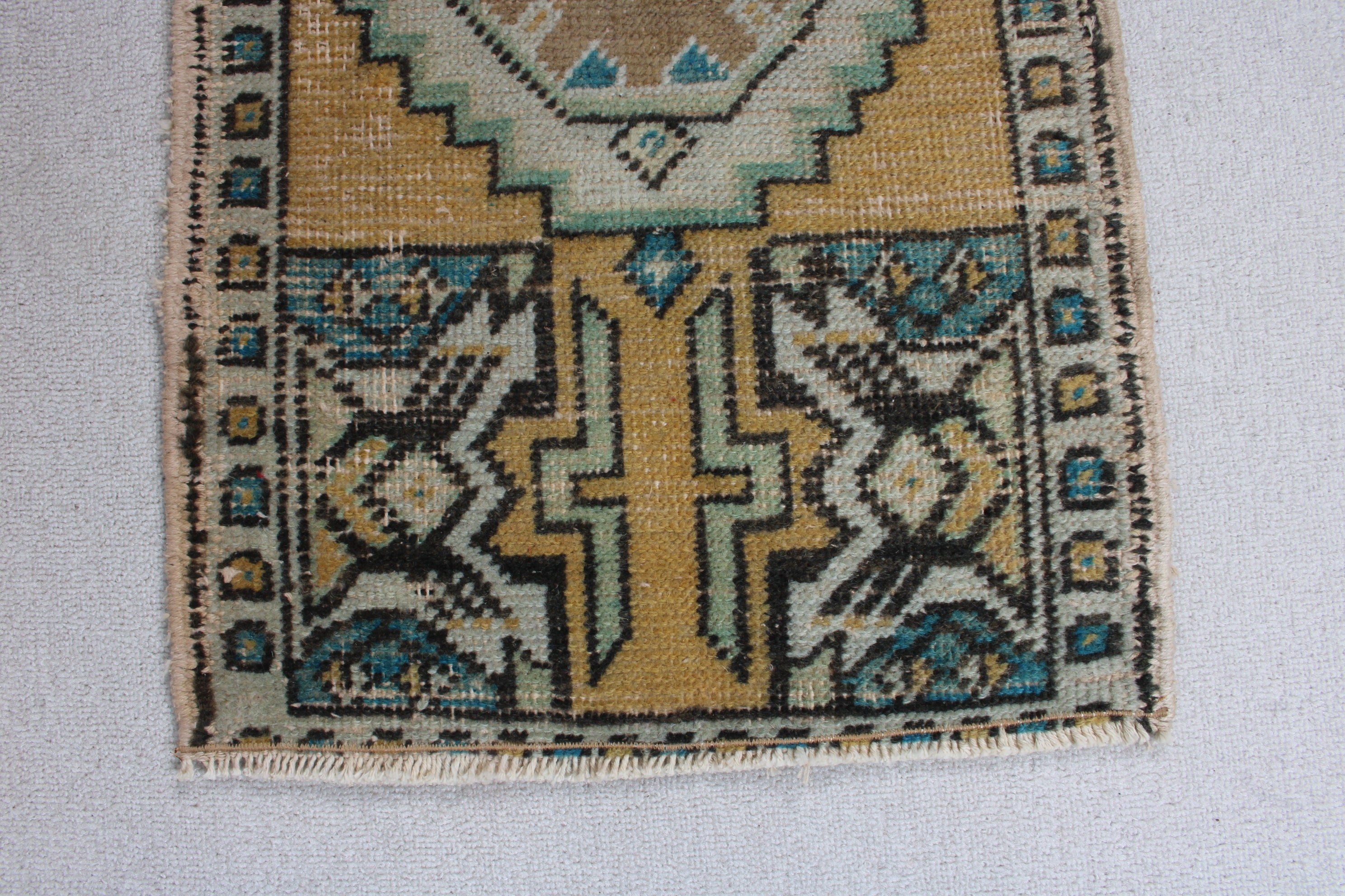 Sarı Ev Dekor Halıları, Vintage Halı, Türk Halısı, 1.5x2.6 ft Küçük Halı, Mutfak Halıları, Giriş Halıları, Harika Halılar, Yatak Odası Halıları, Modern Halı