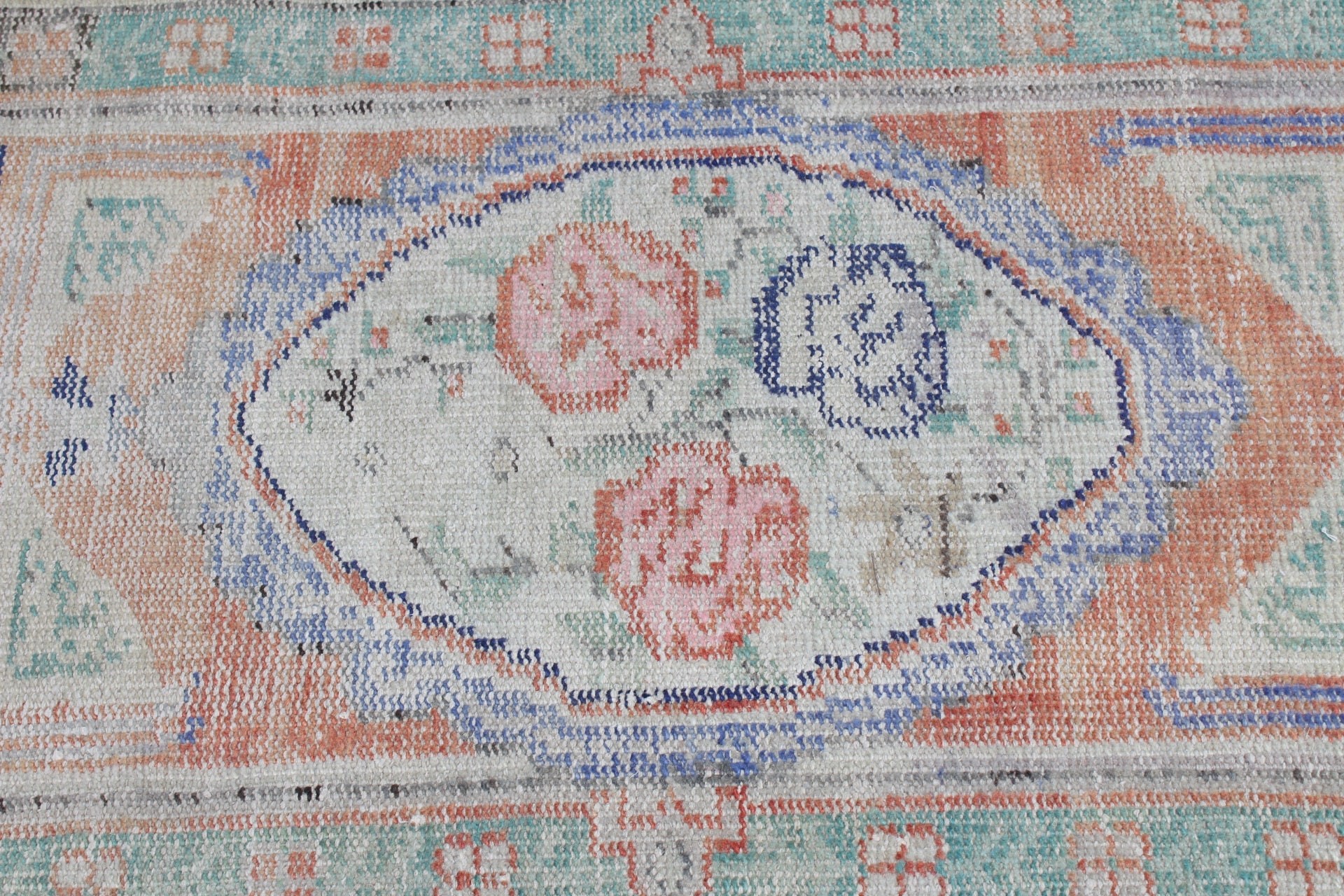 Nursery Rug, Wool Rug, Orange Antique Rugs, Bedroom Rug, Turkish Rug, Anatolian Rug, Vintage Rugs, Distressed Rug, 2.5x4.6 ft Small Rugs